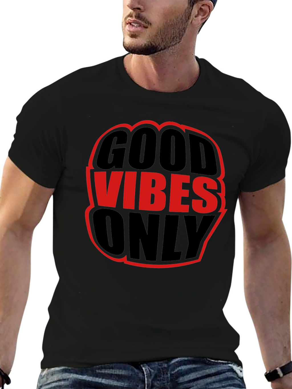 Good Vibes Only Graphic Tee - Black