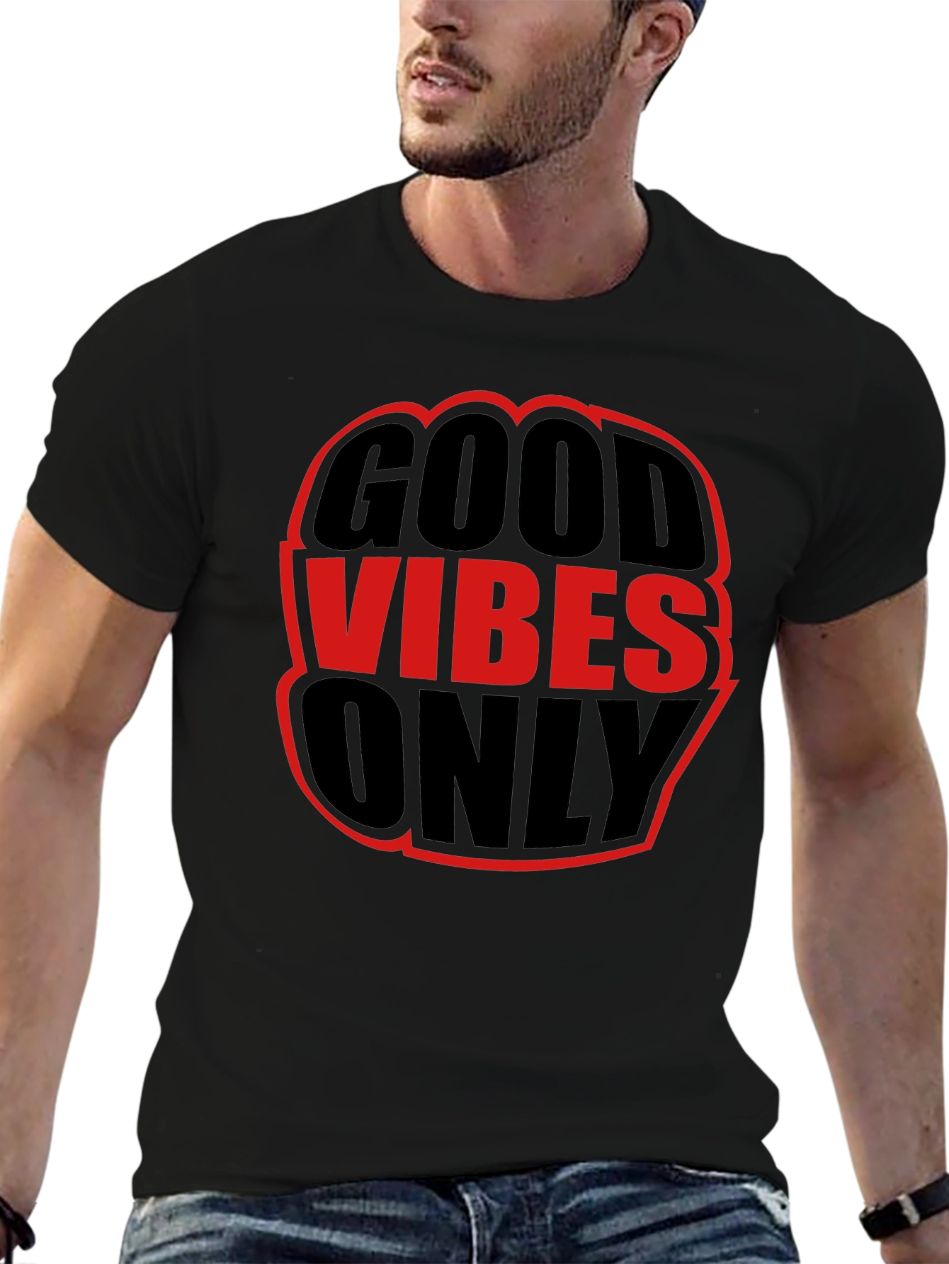 Good Vibes Only Graphic Tee - Black