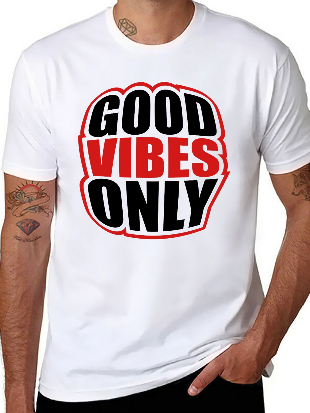 Good Vibes Only Graphic Tee - Black