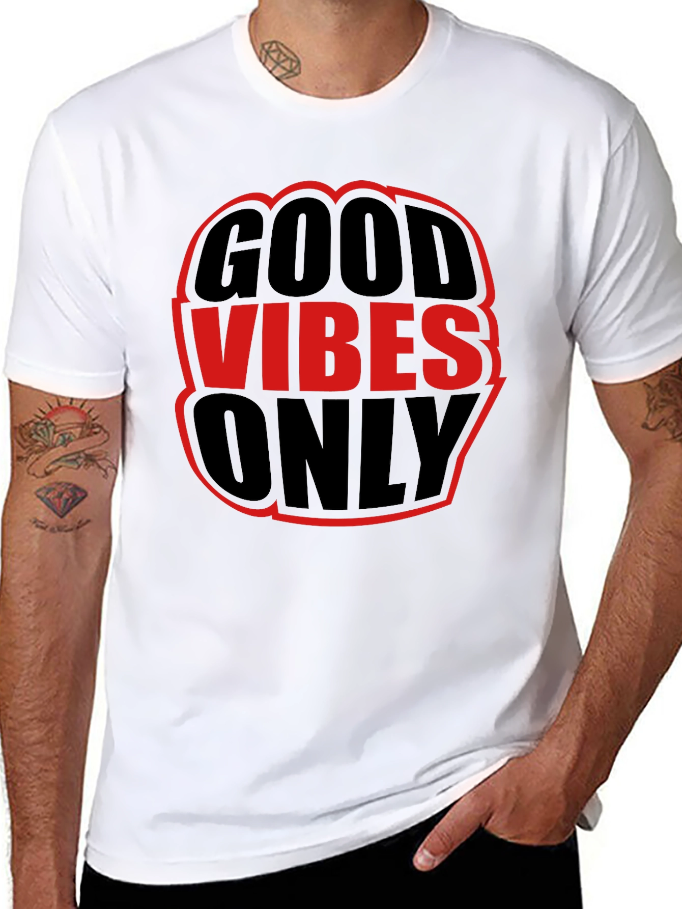 Good Vibes Only Graphic Tee - Black