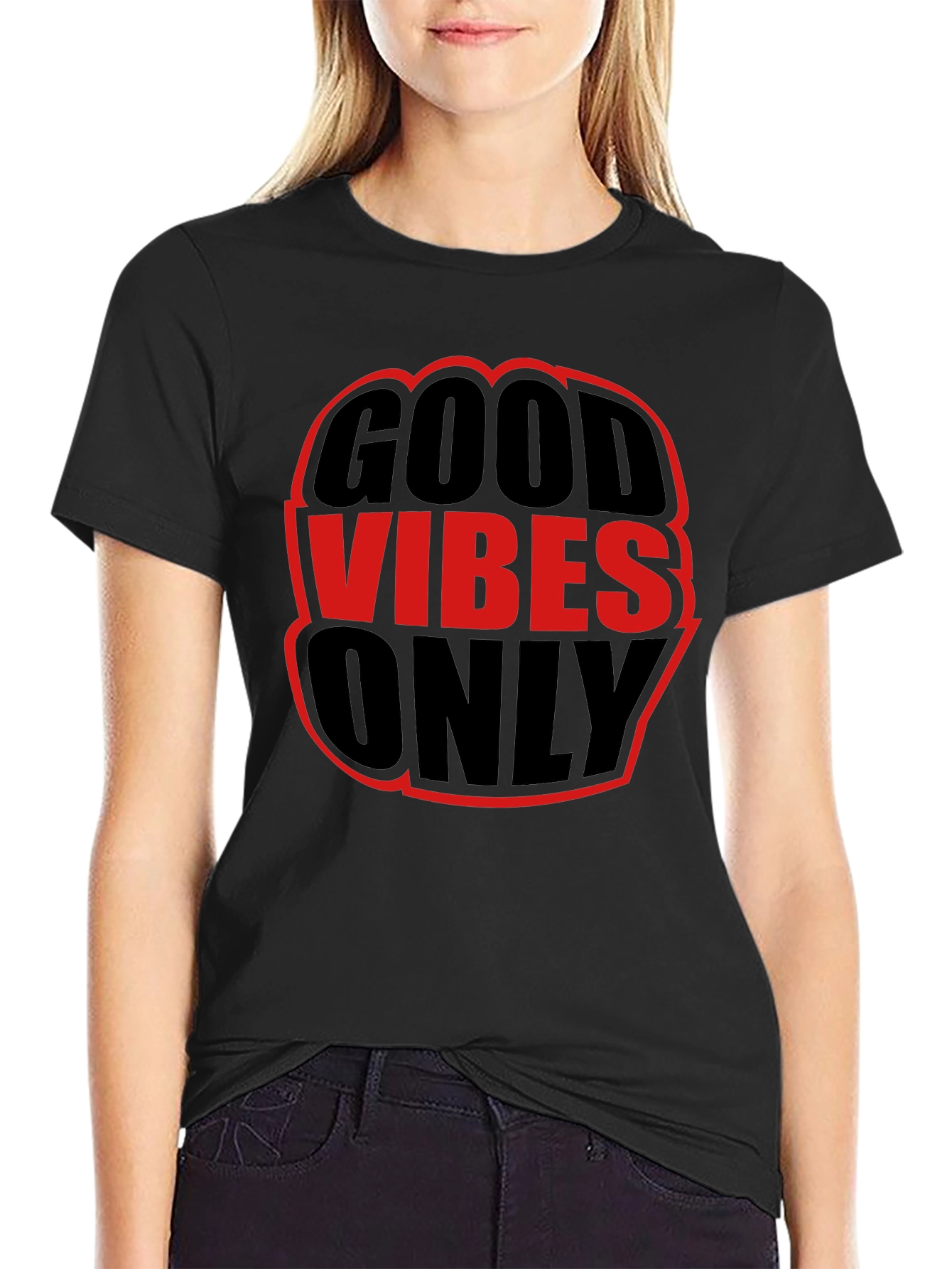 Good Vibes Only Graphic Tee - Black