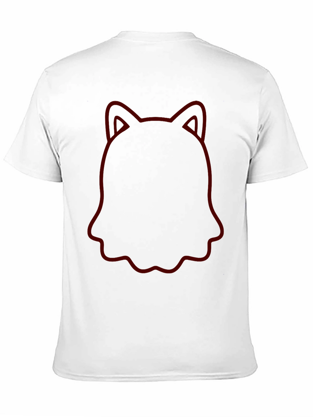 Unique Cat Outline Black T-Shirt