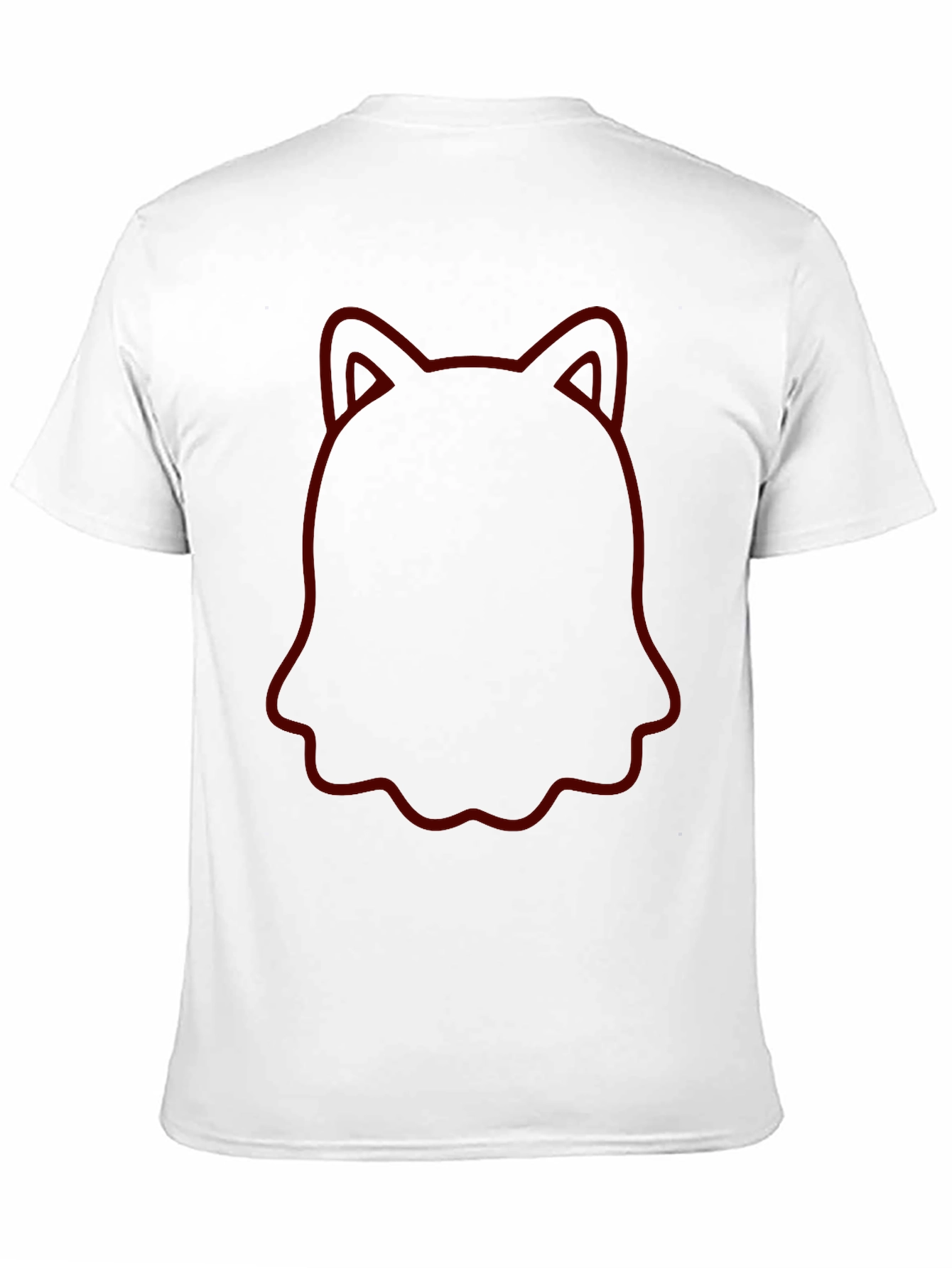 Unique Cat Outline Black T-Shirt
