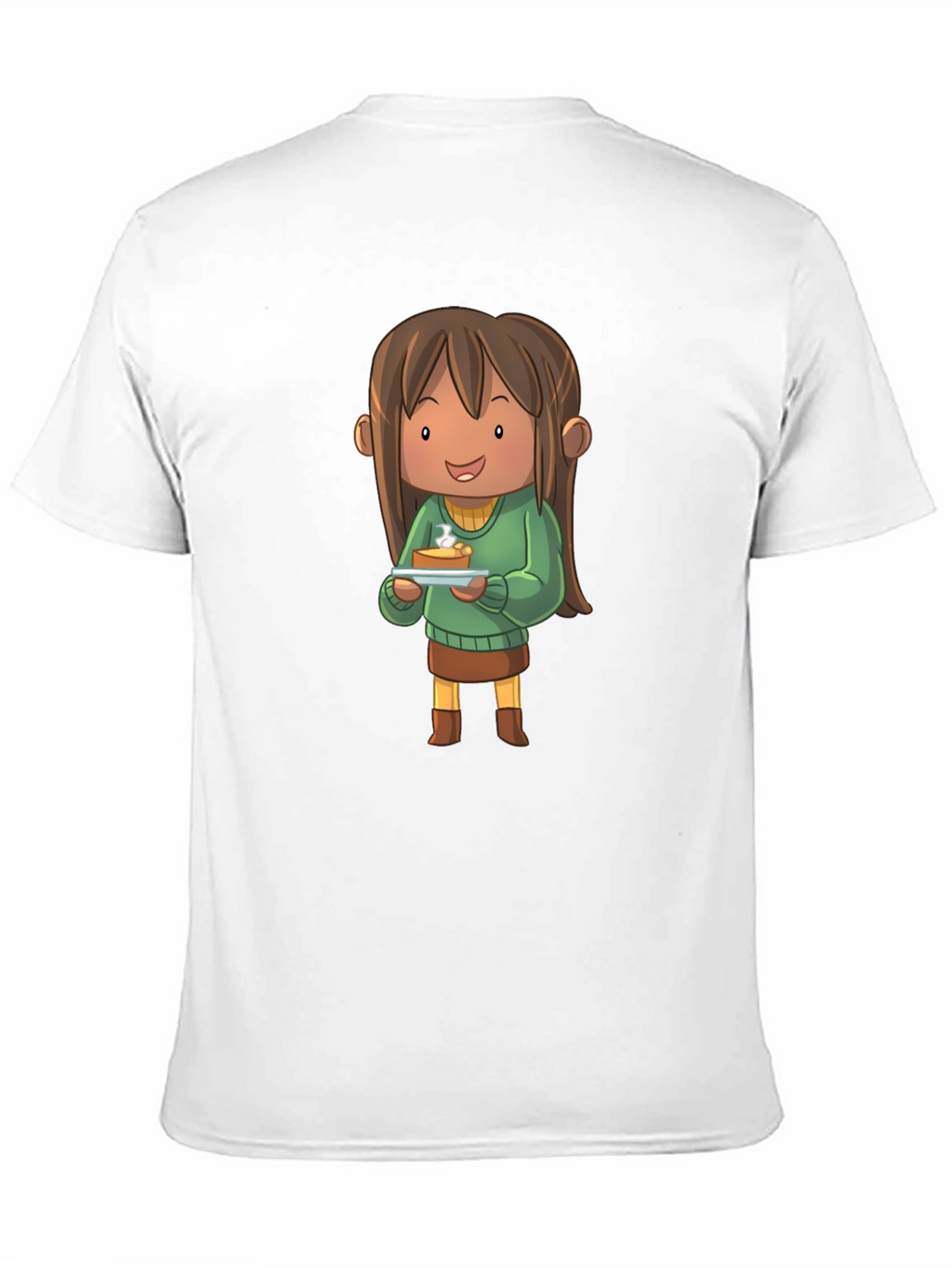 Cartoon Character Pie T-Shirt - Black