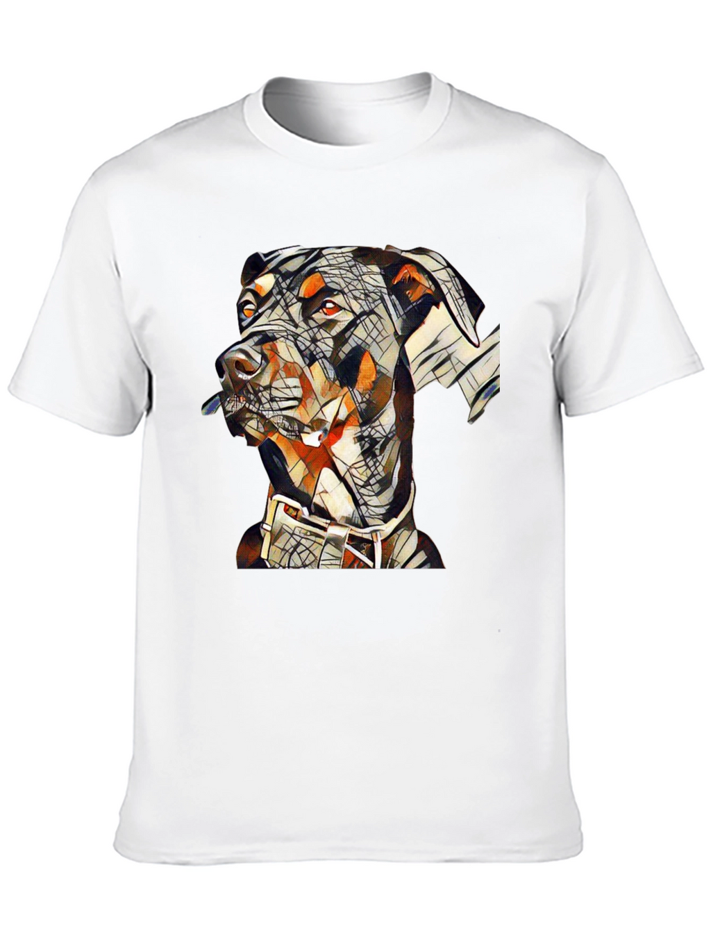 Abstract Doberman Dog Graphic T-Shirt