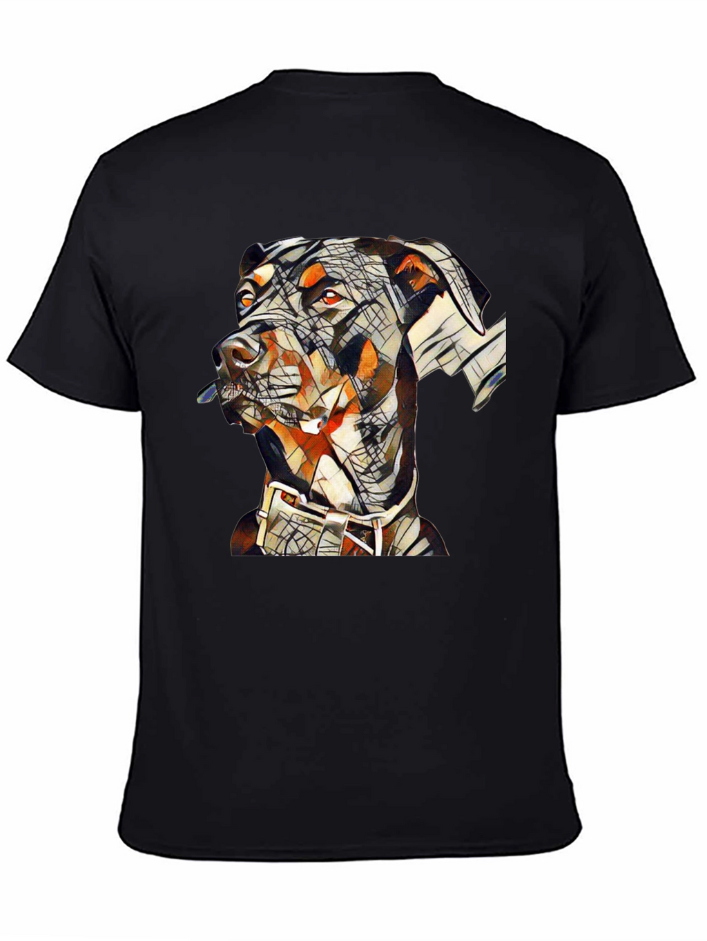 Abstract Doberman Dog Graphic T-Shirt
