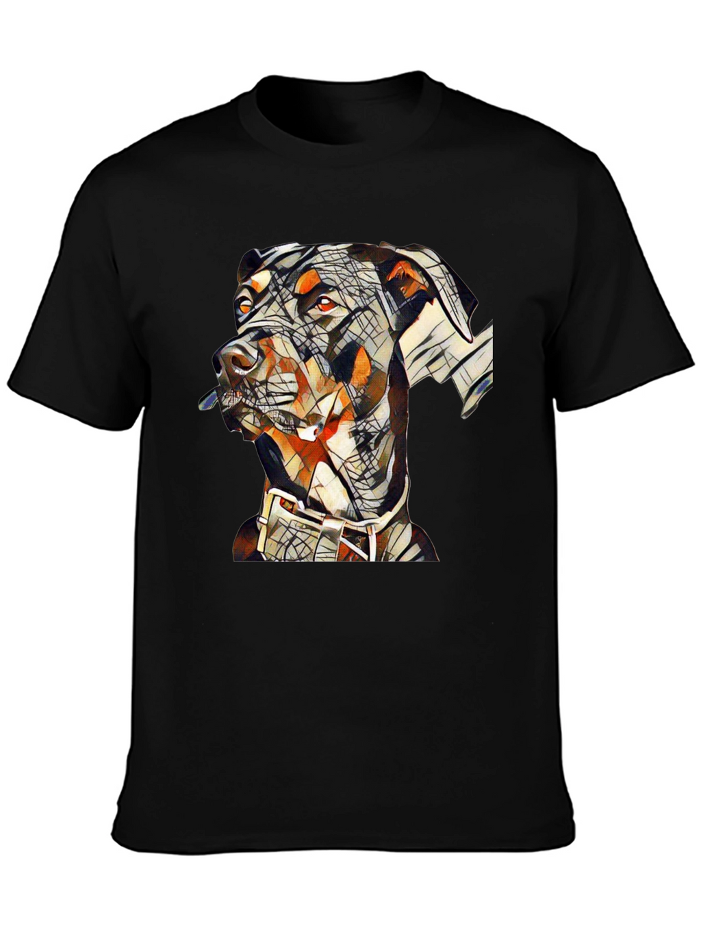 Abstract Doberman Dog Graphic T-Shirt