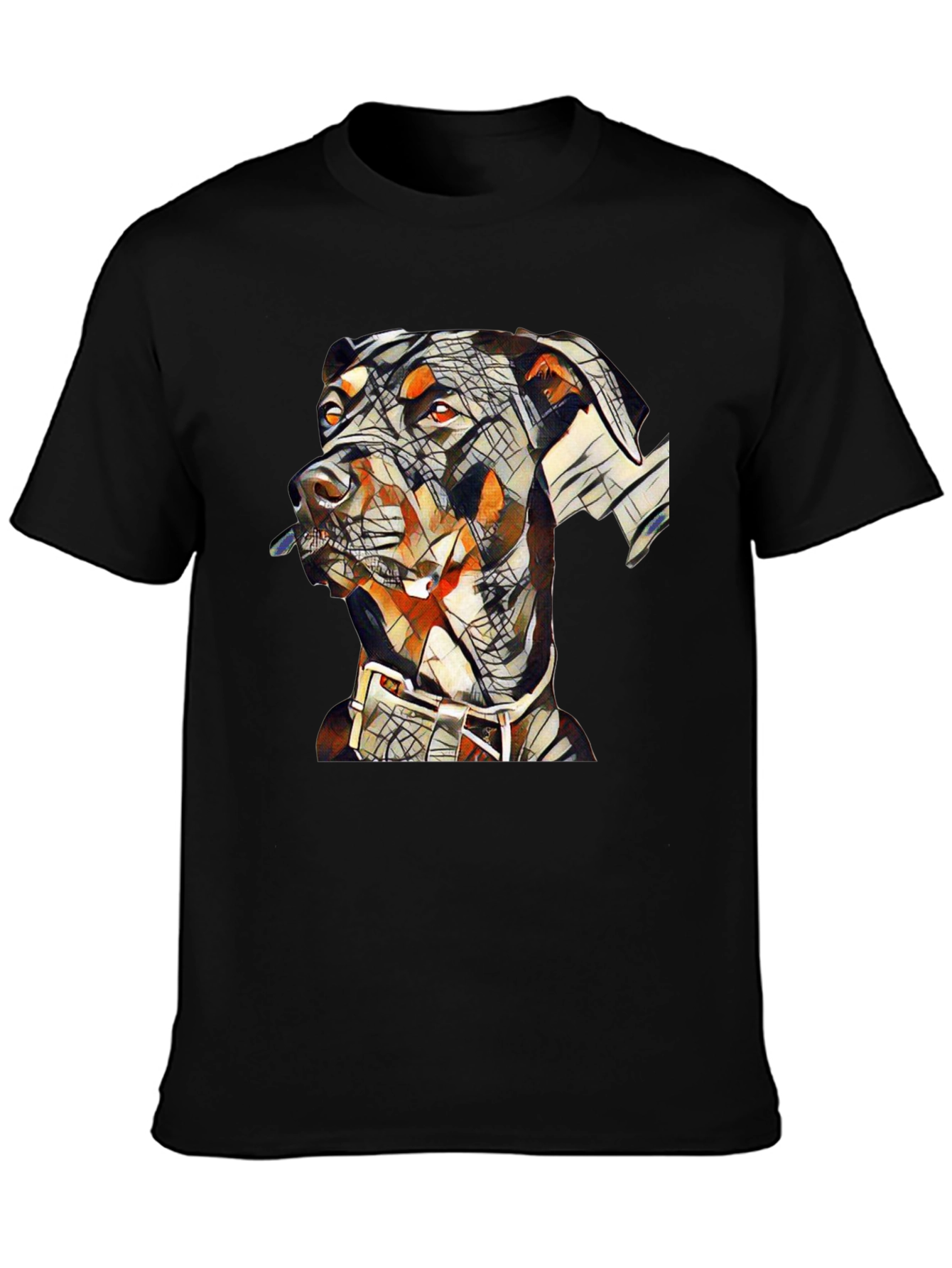 Abstract Doberman Dog Graphic T-Shirt