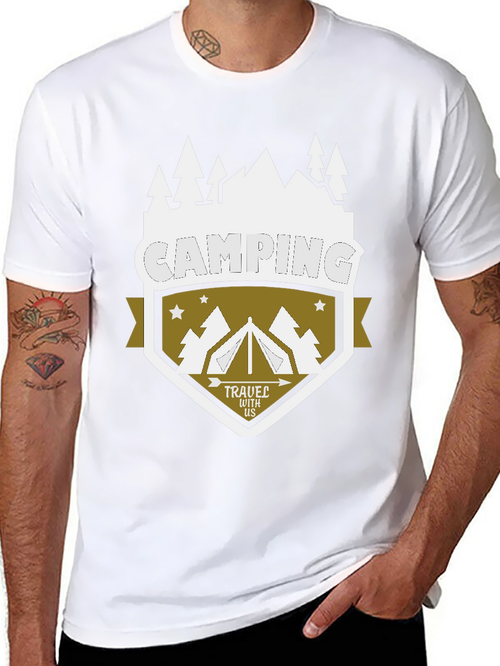Camping Adventure Graphic T-Shirt - Travel With Us