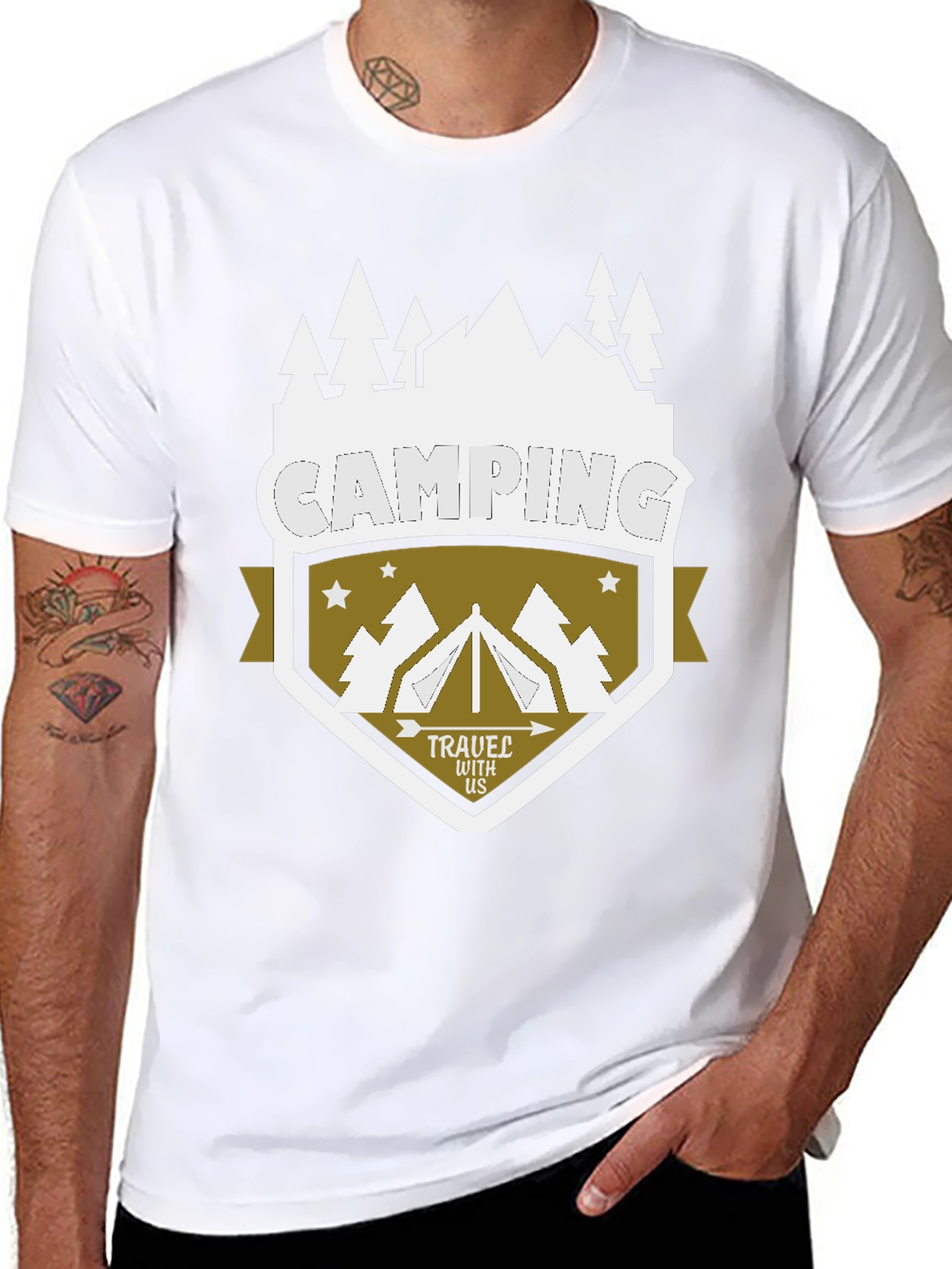 Camping Adventure Graphic T-Shirt - Travel With Us
