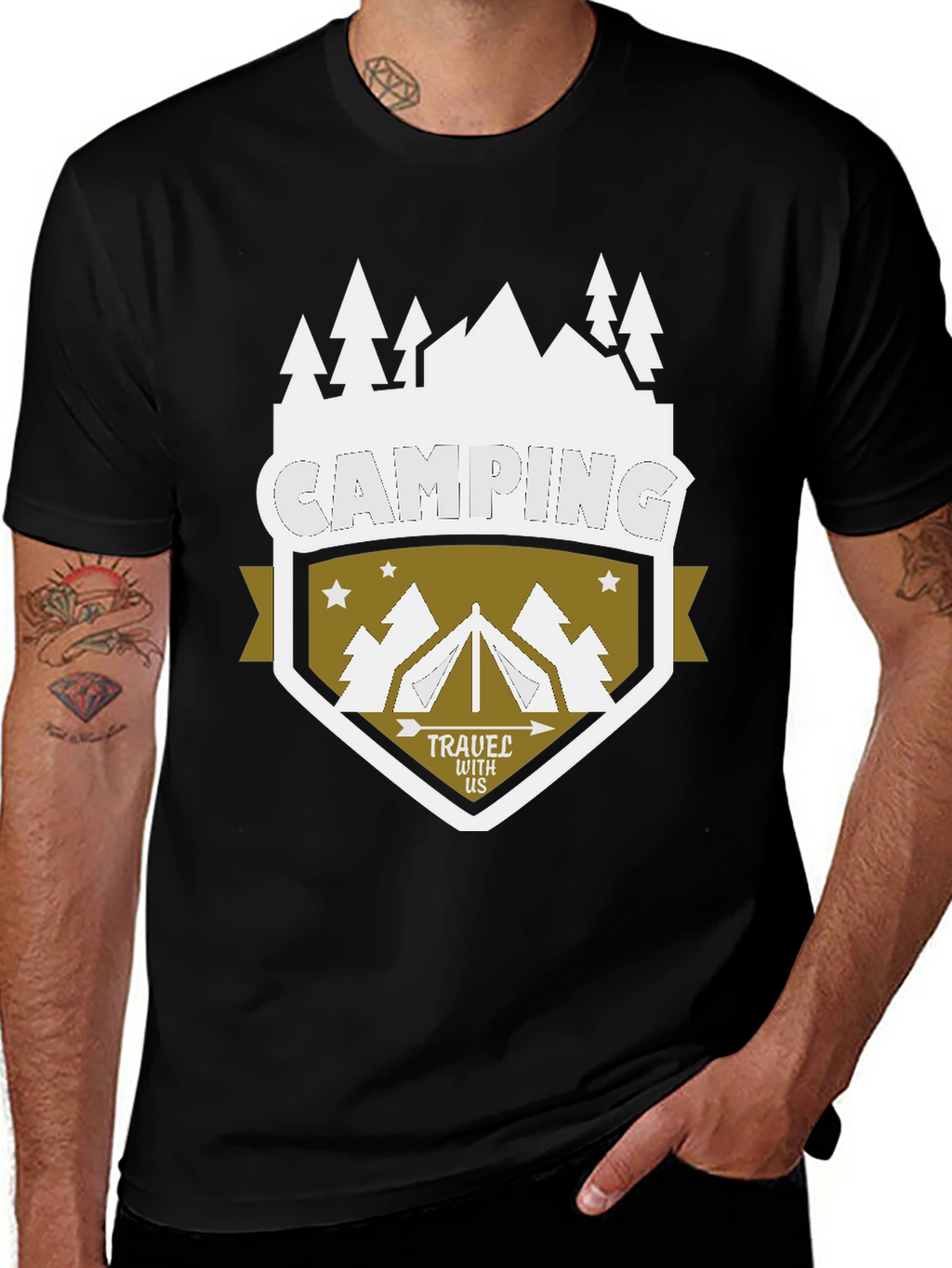 Camping Adventure Graphic T-Shirt - Travel With Us