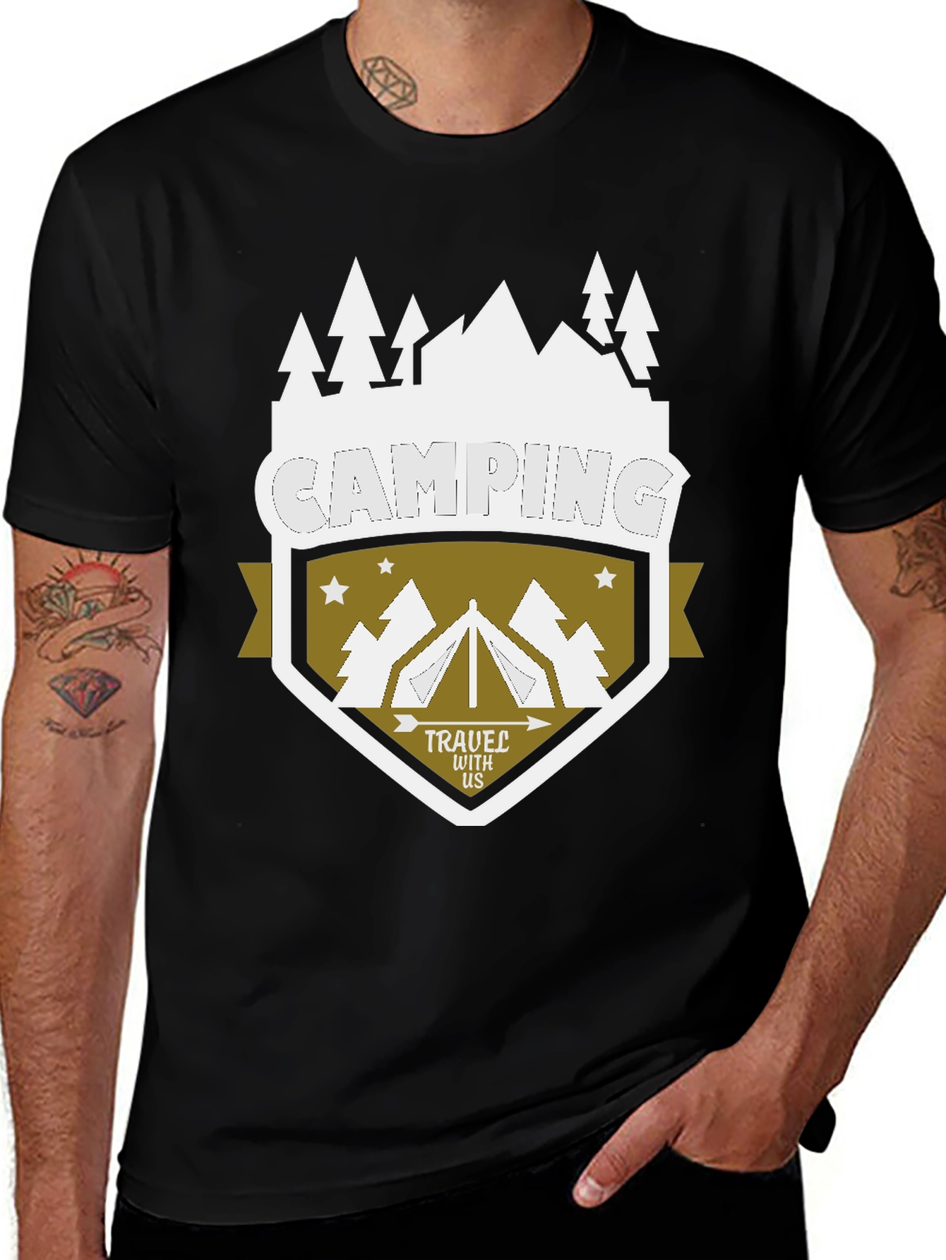 Camping Adventure Graphic T-Shirt - Travel With Us