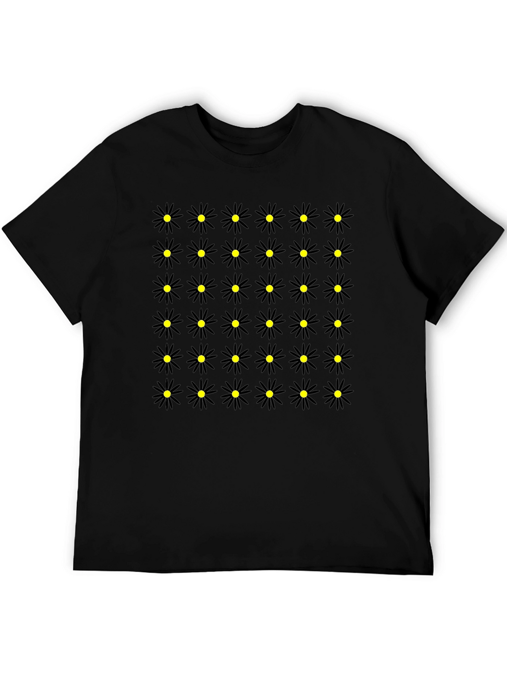 Black Daisy Pattern Tee