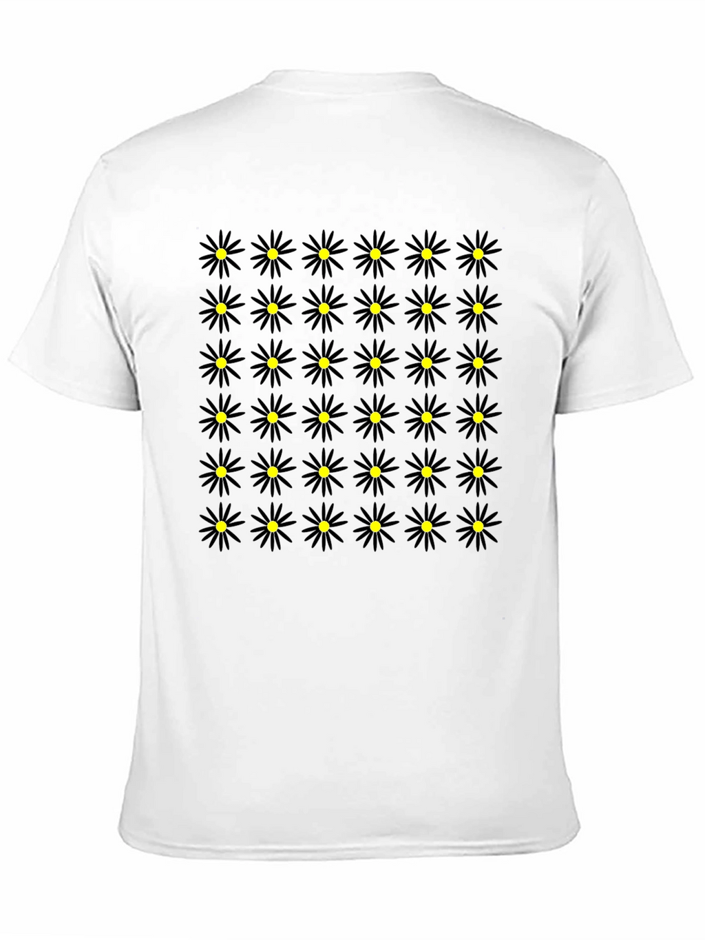 Black Daisy Pattern Tee