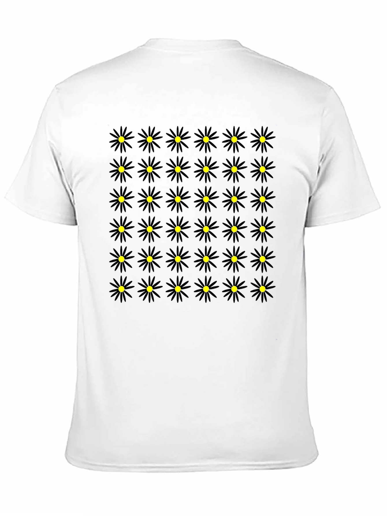 Black Daisy Pattern Tee