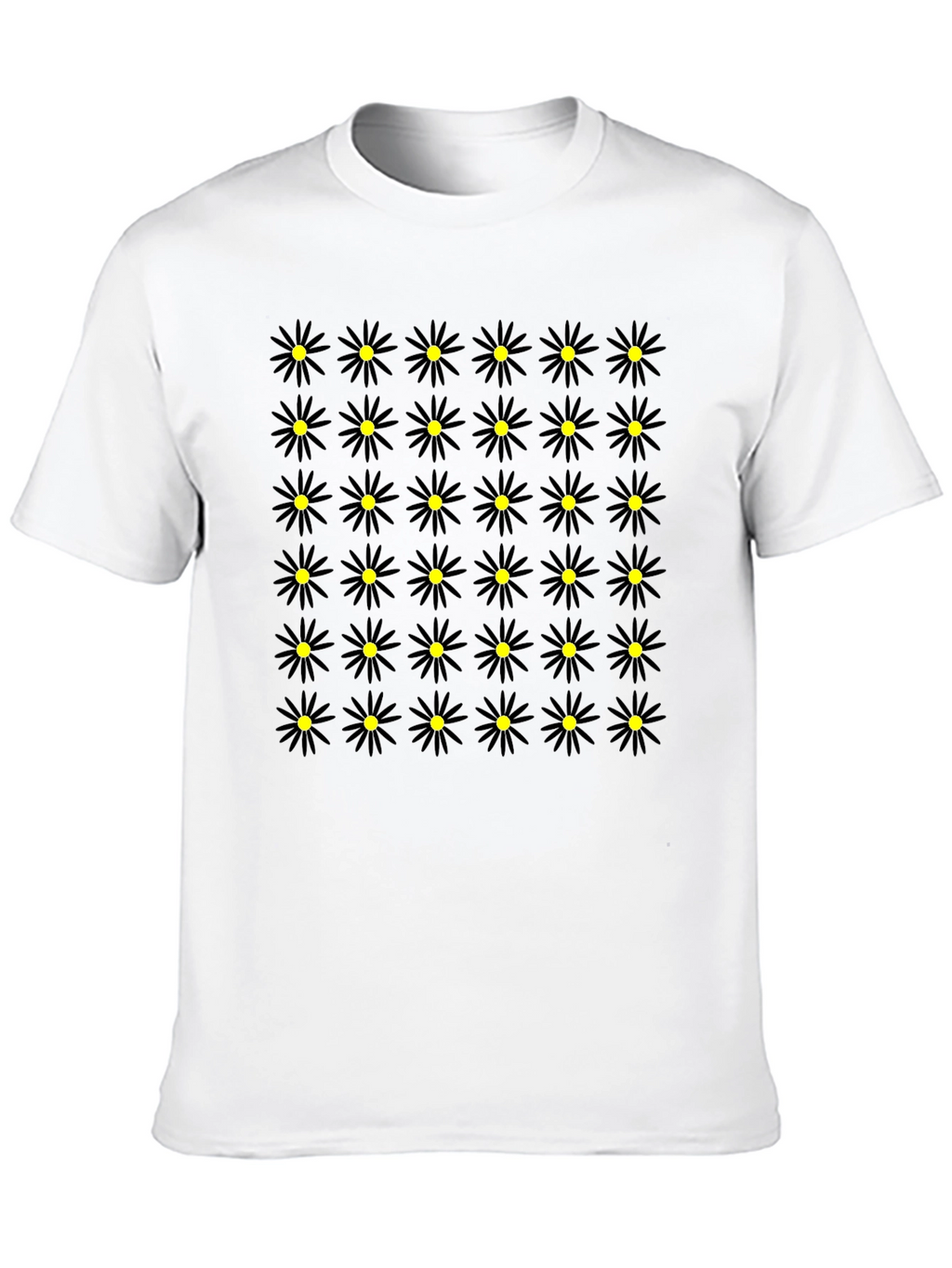 Black Daisy Pattern Tee
