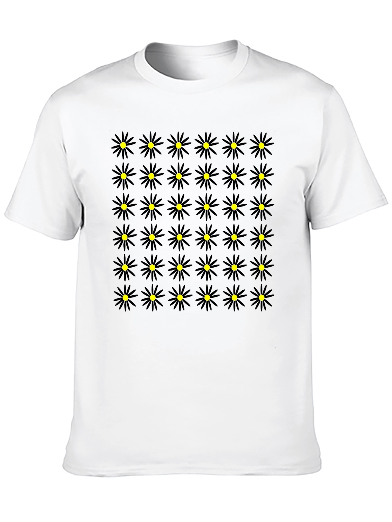 Black Daisy Pattern Tee