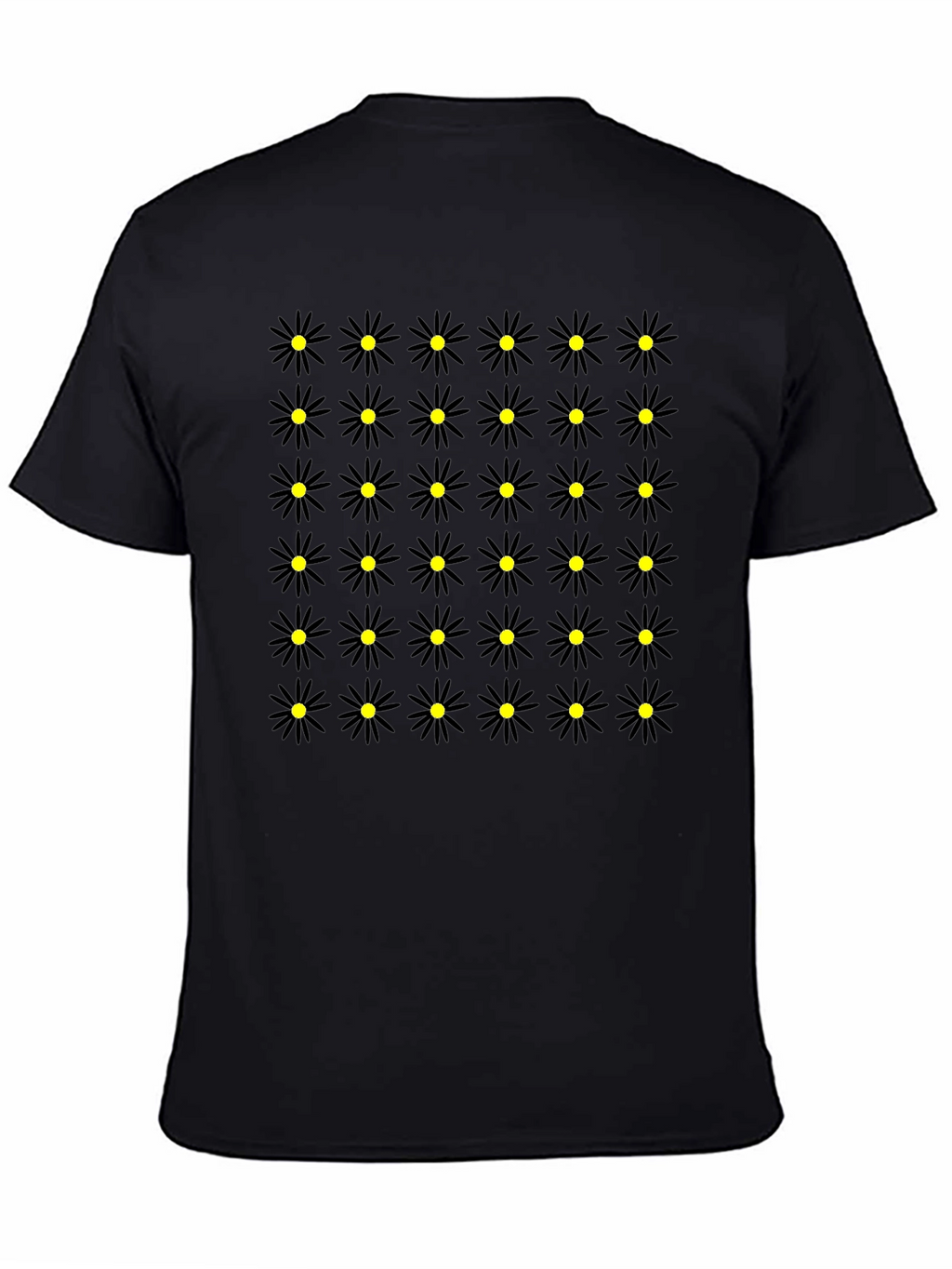 Black Daisy Pattern Tee
