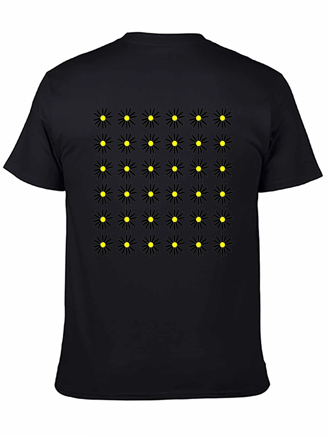Black Daisy Pattern Tee