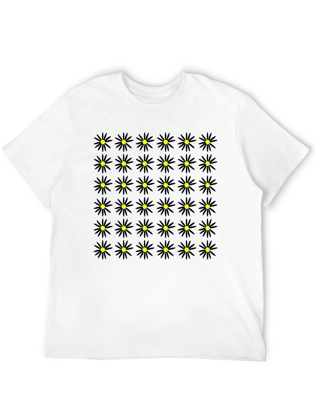 Black Daisy Pattern Tee