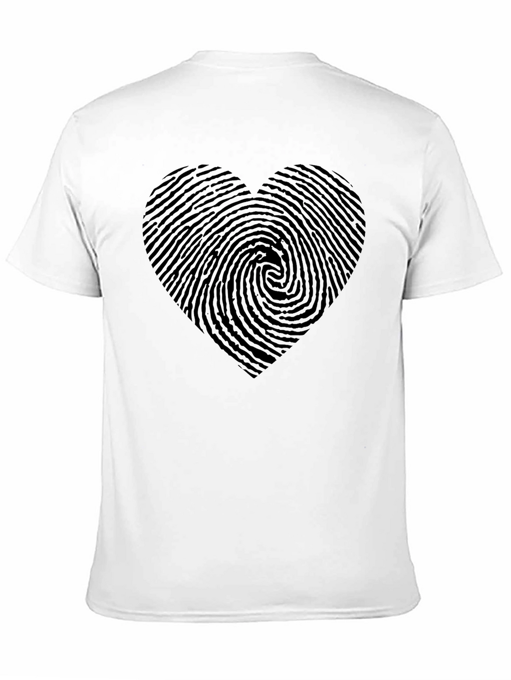 Fingerprint Heart Black T-Shirt