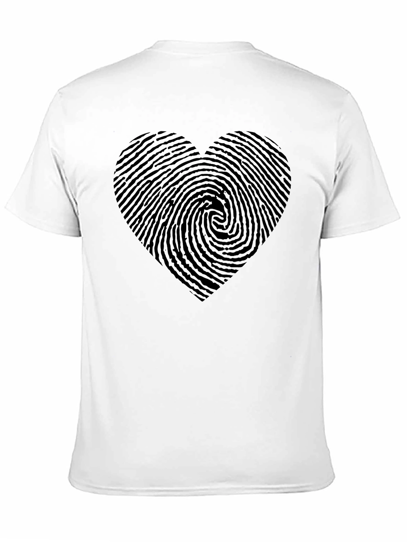 Fingerprint Heart Black T-Shirt