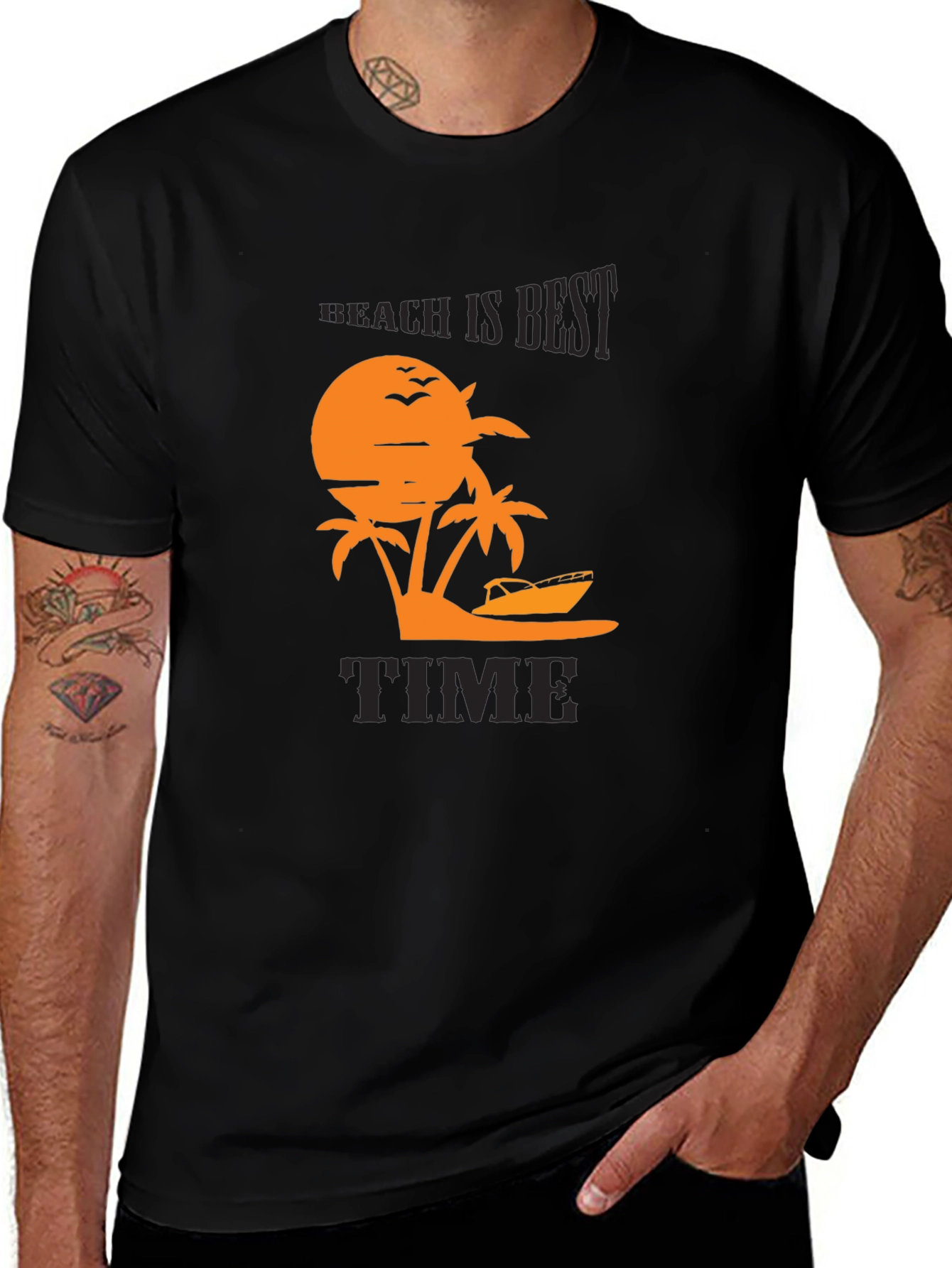 Beach Is Best Time Graphic Tee