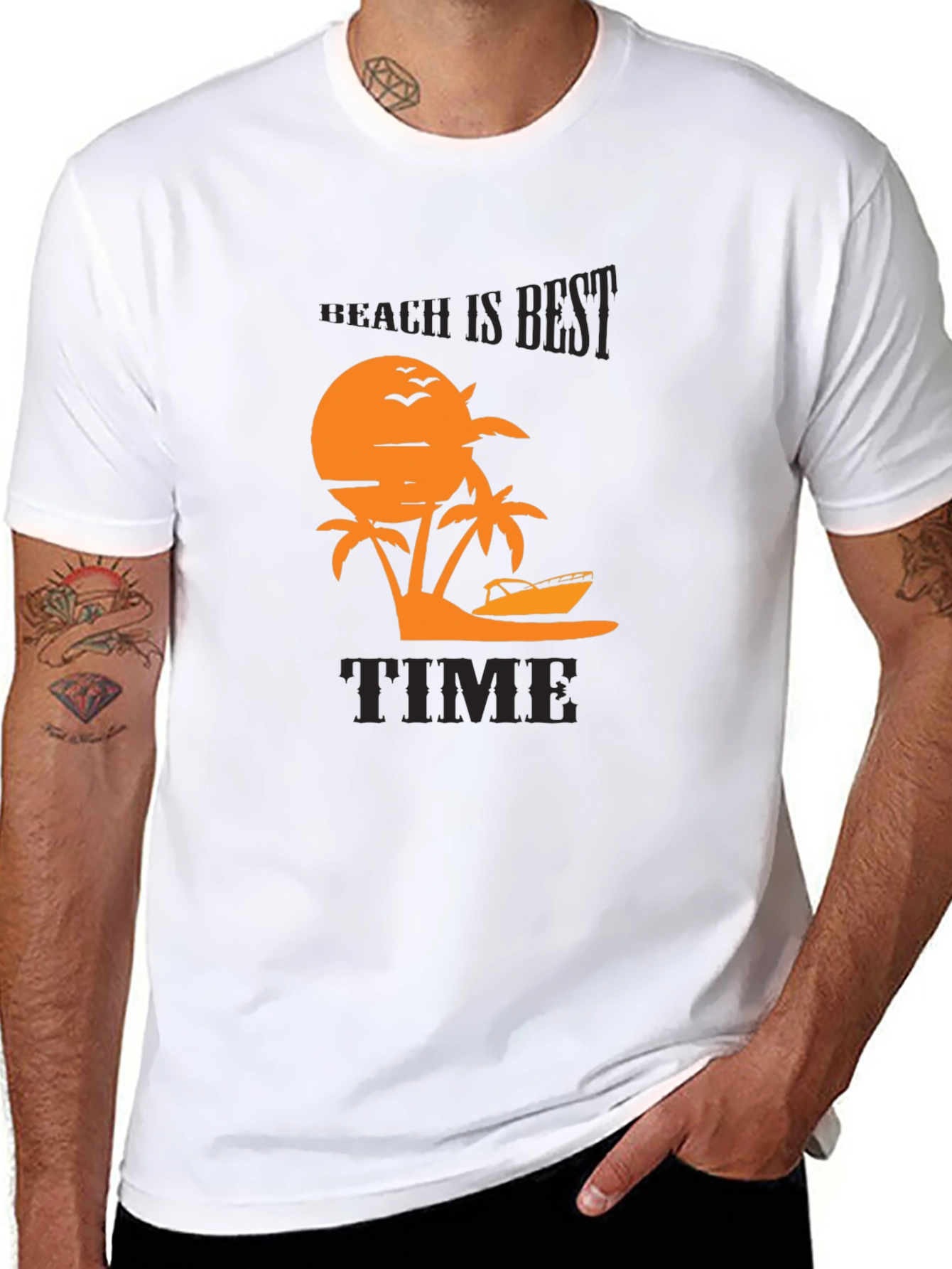 Beach Is Best Time Graphic Tee