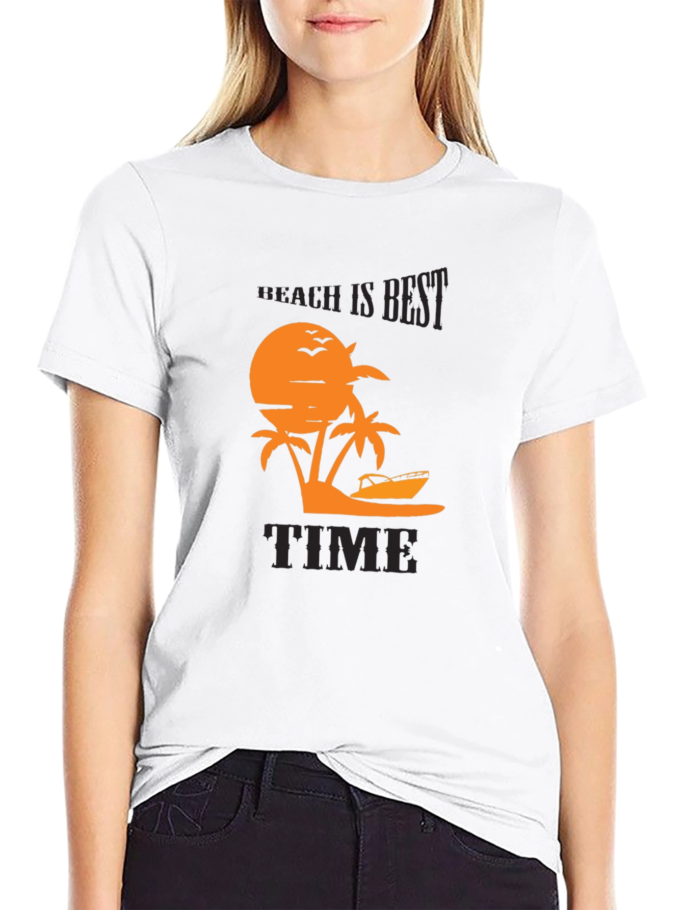 Beach Is Best Time Graphic Tee