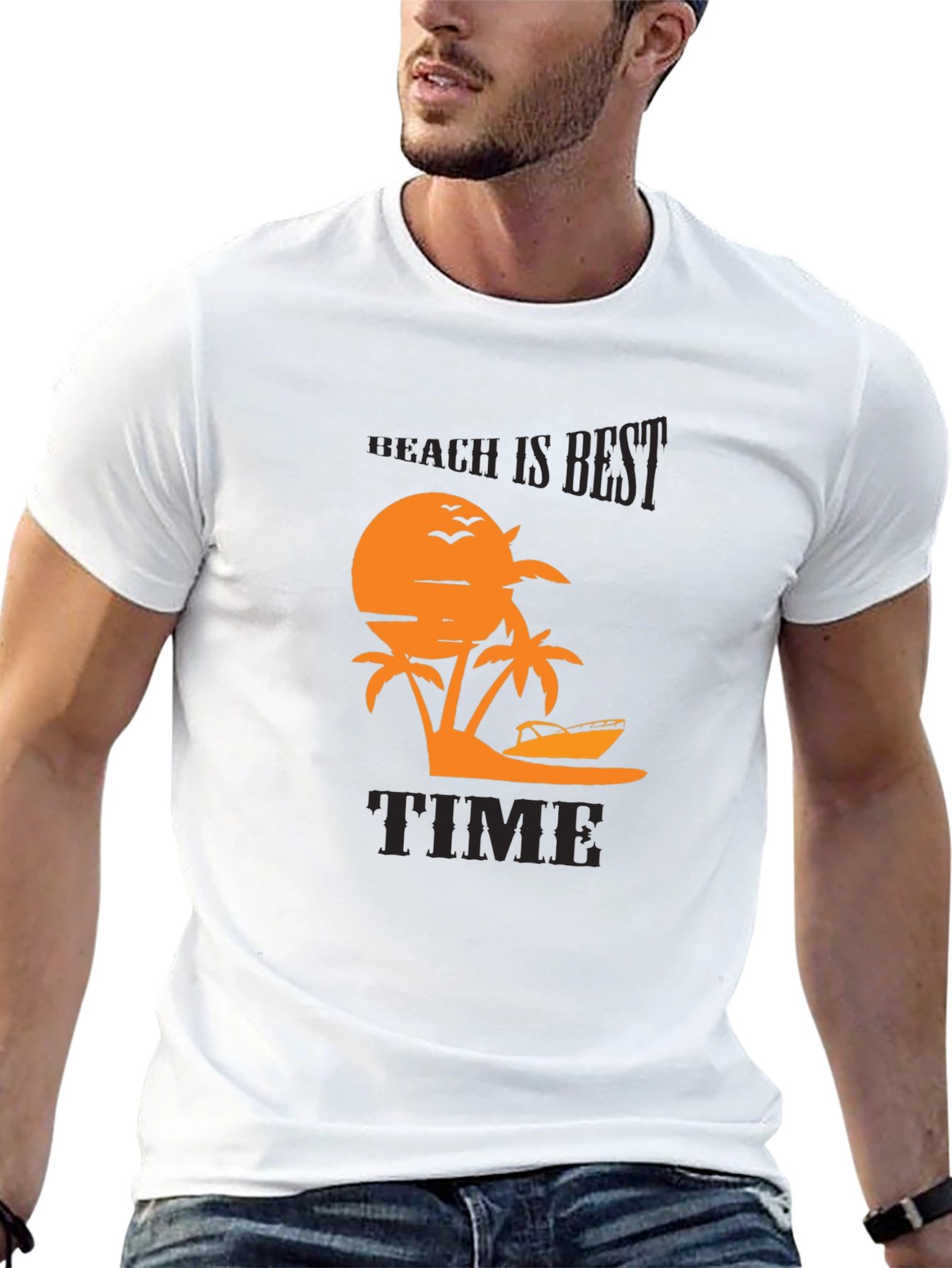 Beach Is Best Time Graphic Tee