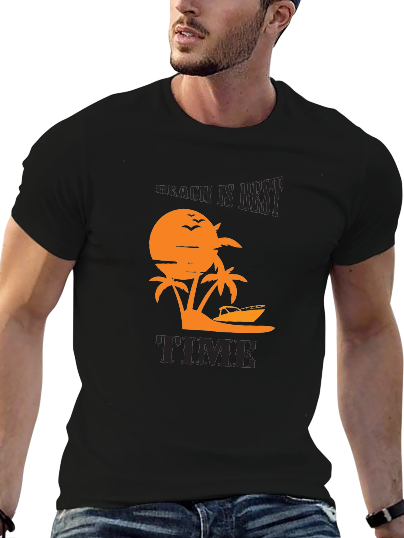 Beach Is Best Time Graphic Tee