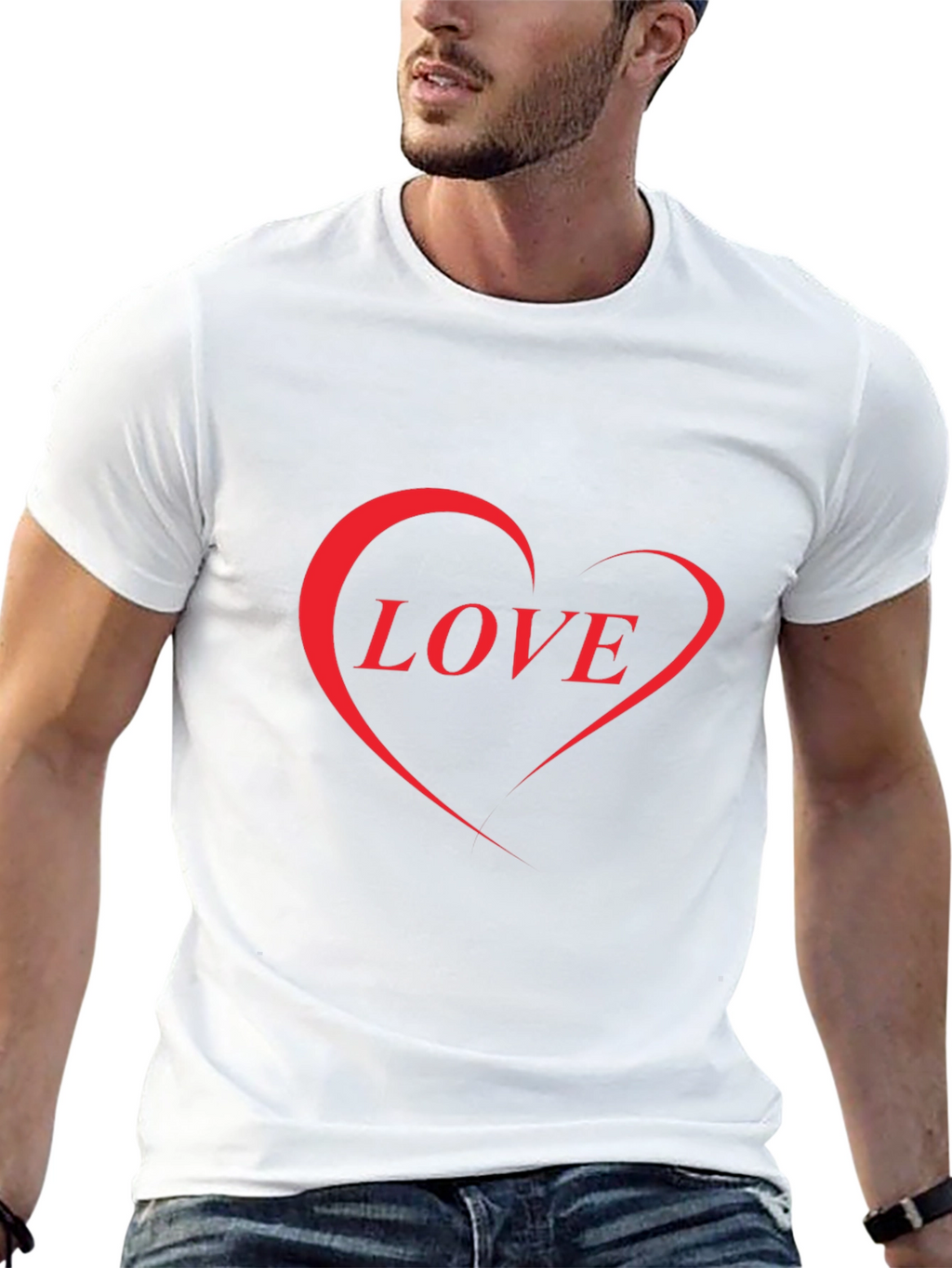 Love Heart Graphic Black T-Shirt - Stylish Casual Wear