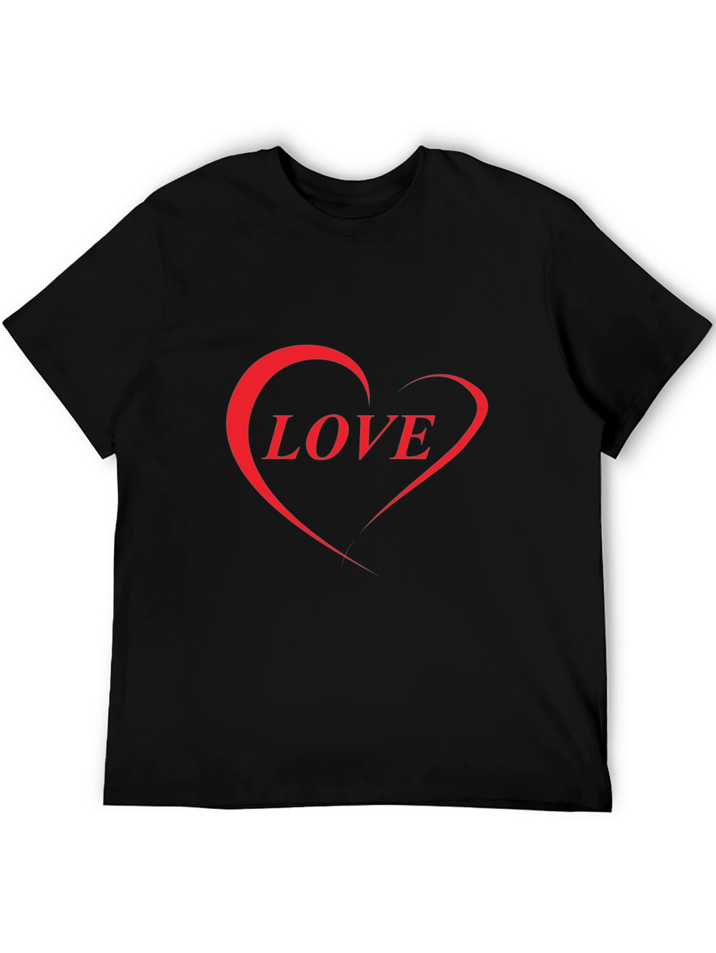 Love Heart Graphic Black T-Shirt - Stylish Casual Wear