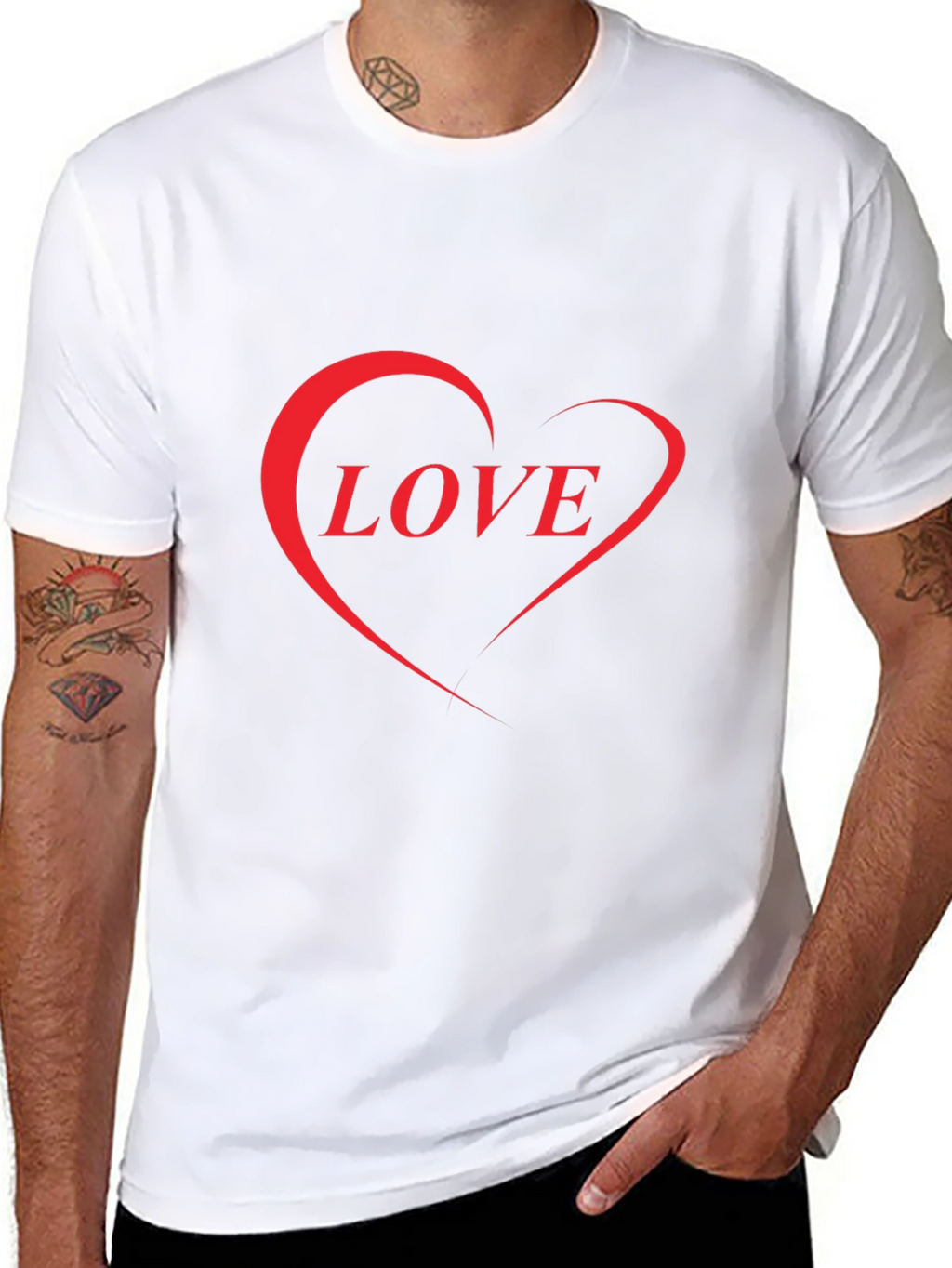Love Heart Graphic Black T-Shirt - Stylish Casual Wear