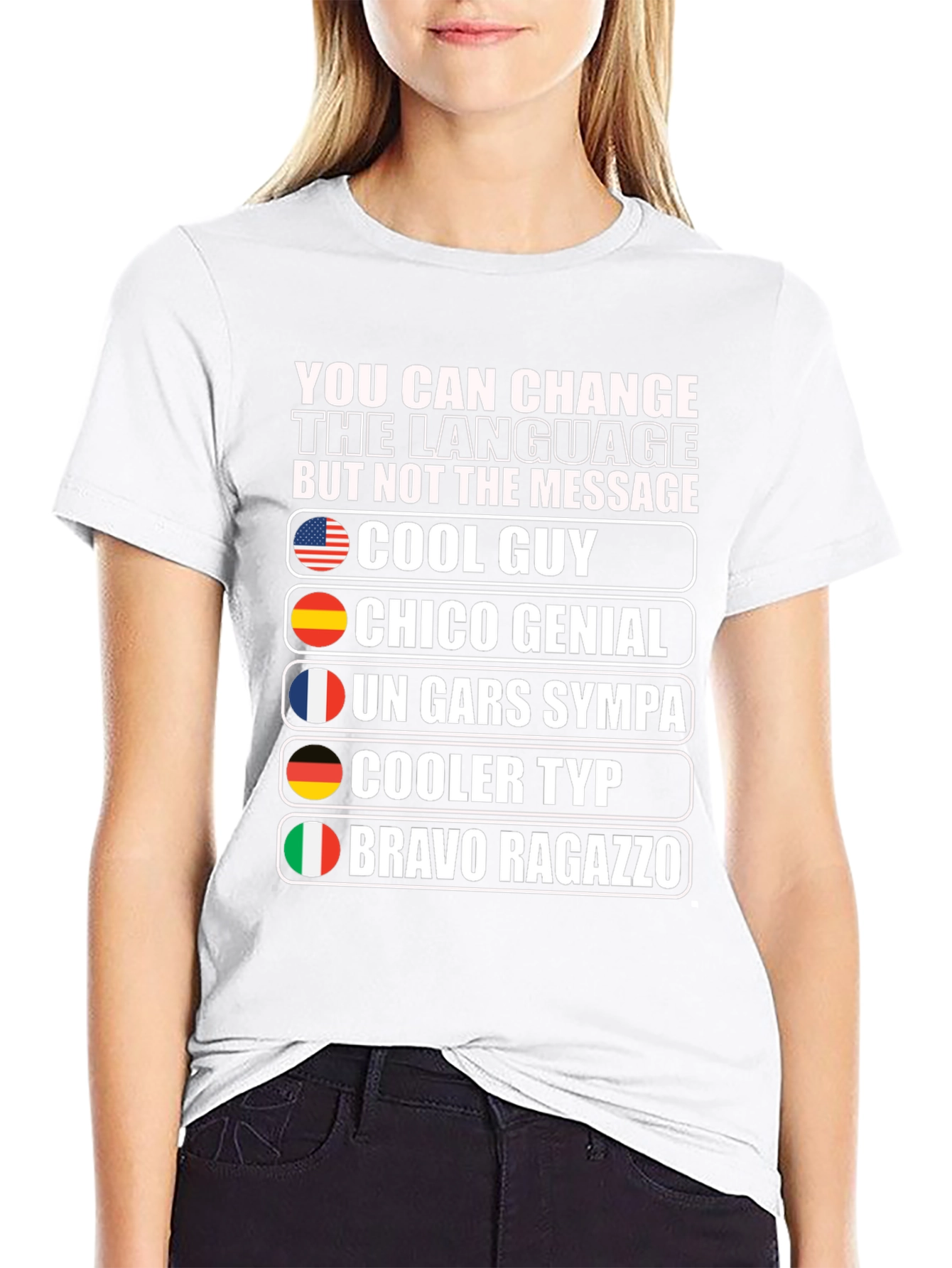 Cool Guy Multilingual T-Shirt
