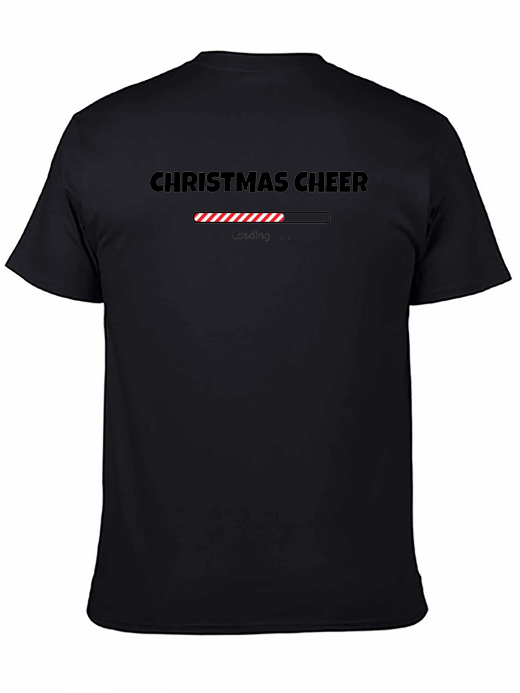 Christmas Cheer Loading Black T-Shirt