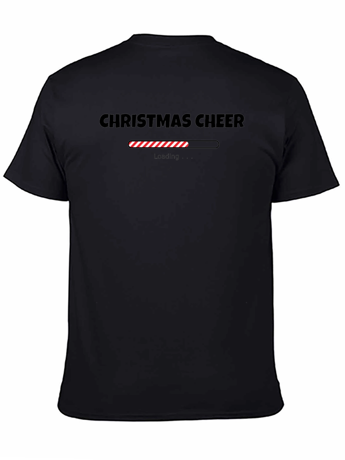 Christmas Cheer Loading Black T-Shirt