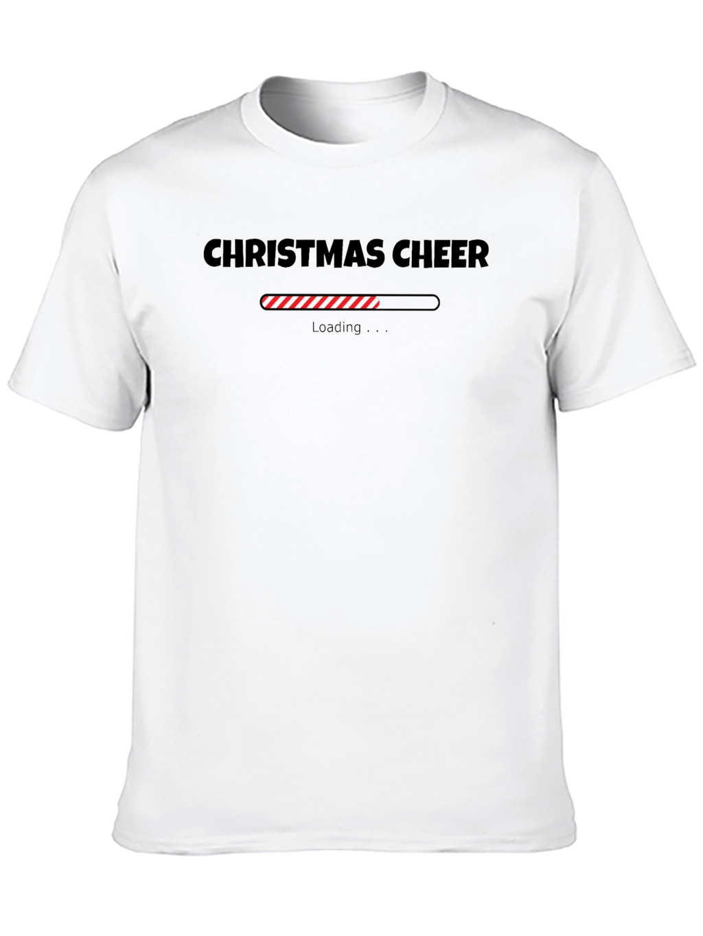 Christmas Cheer Loading Black T-Shirt