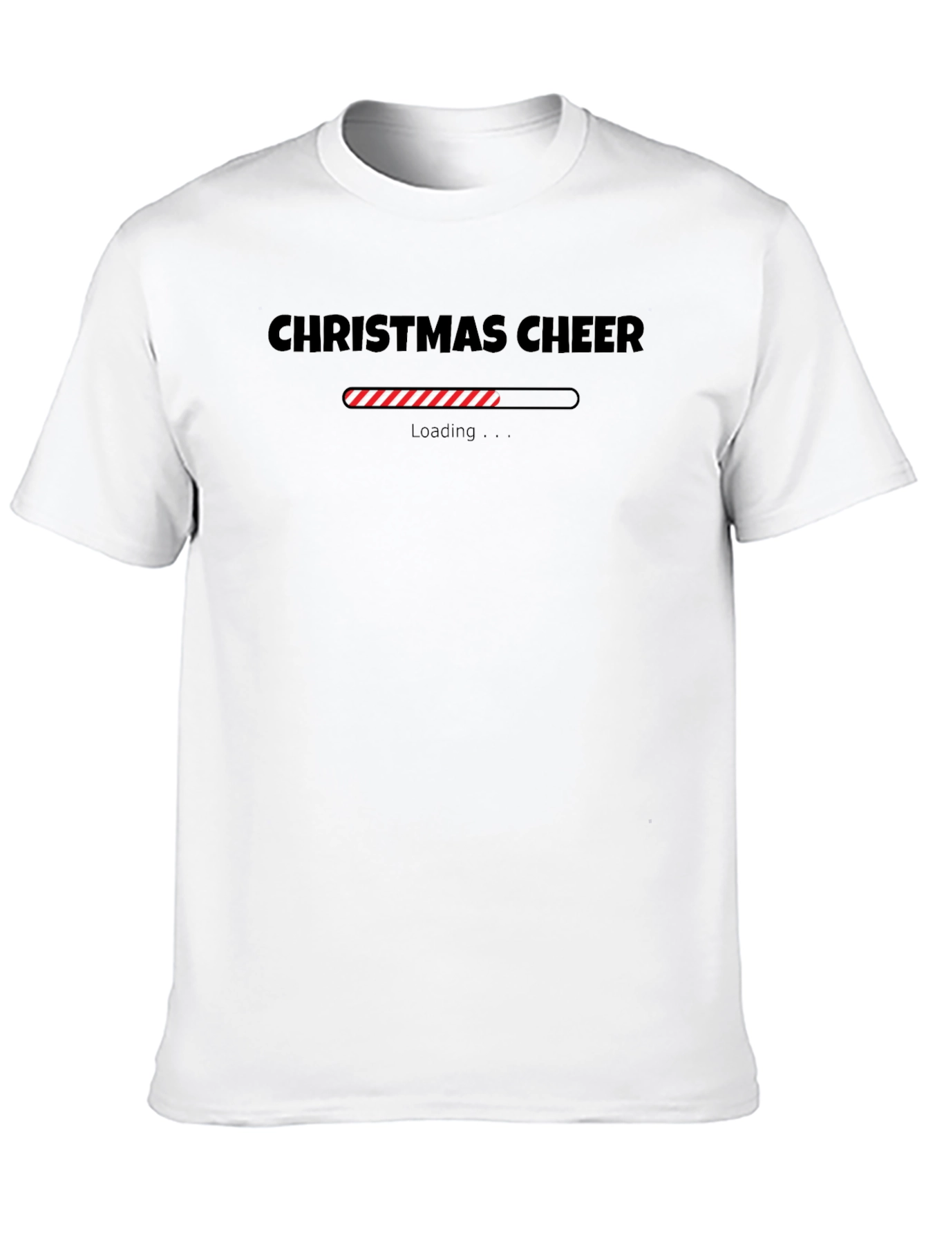 Christmas Cheer Loading Black T-Shirt
