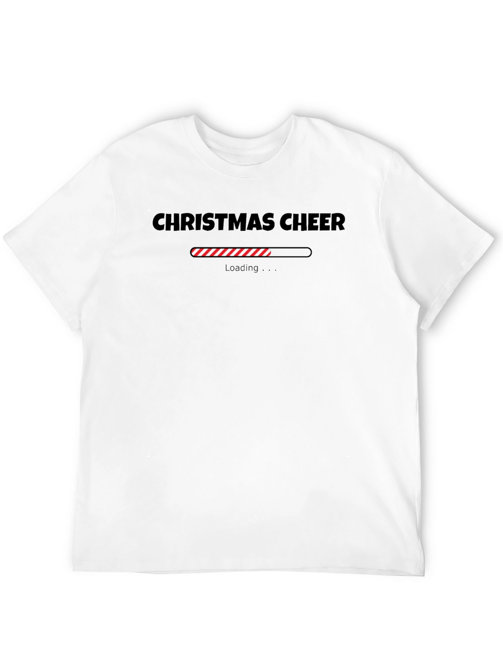 Christmas Cheer Loading Black T-Shirt