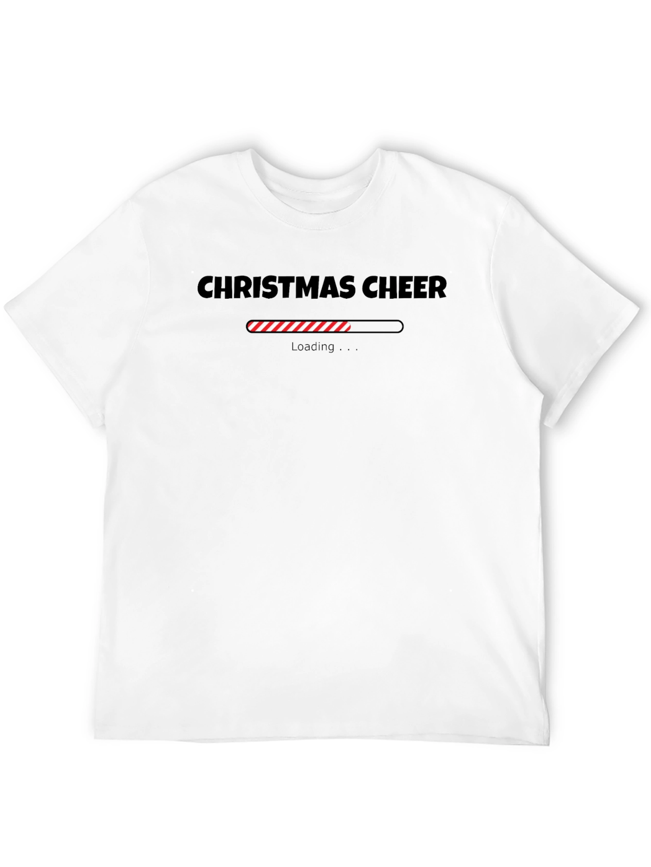 Christmas Cheer Loading Black T-Shirt