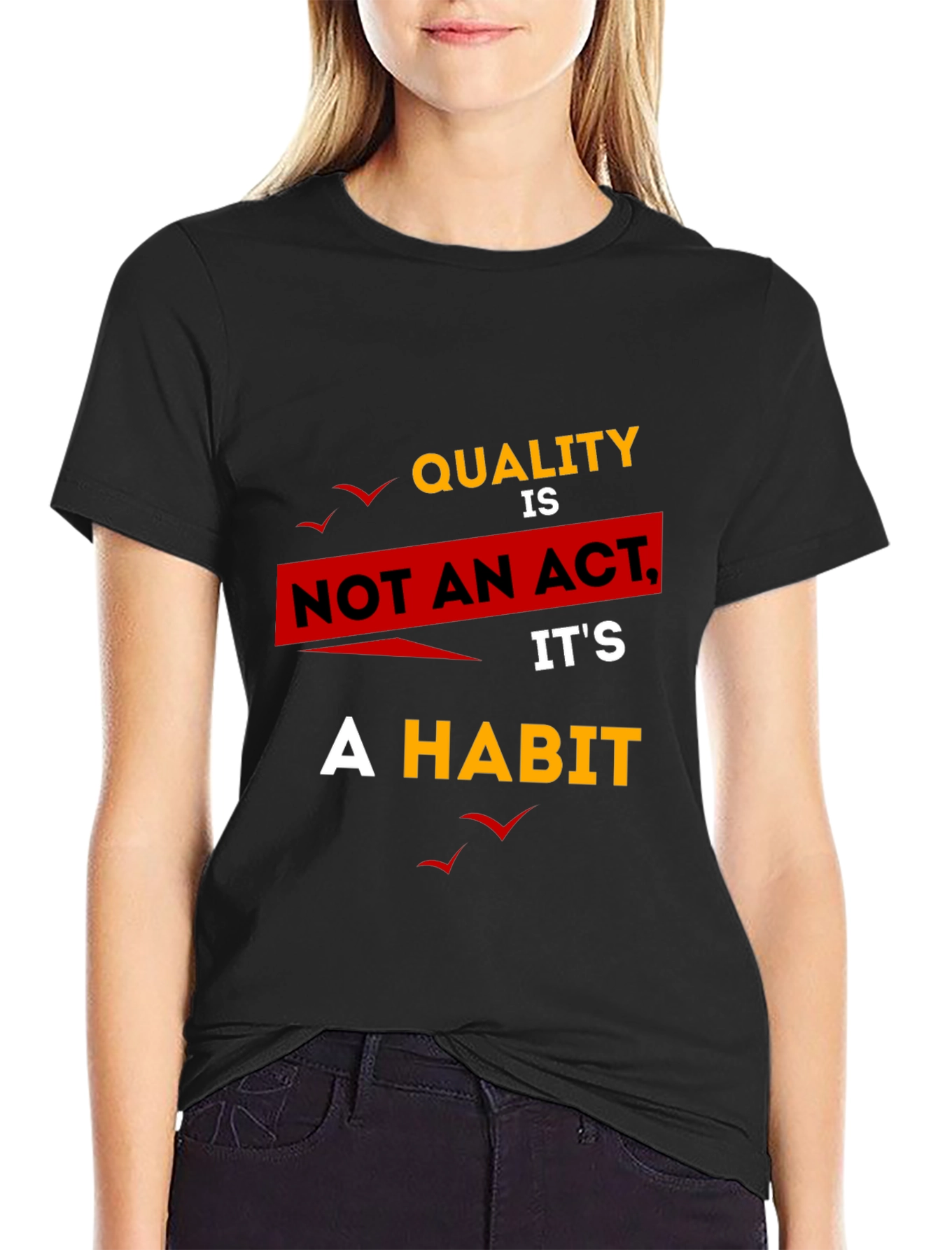 Quality Habit Graphic T-Shirt - Black