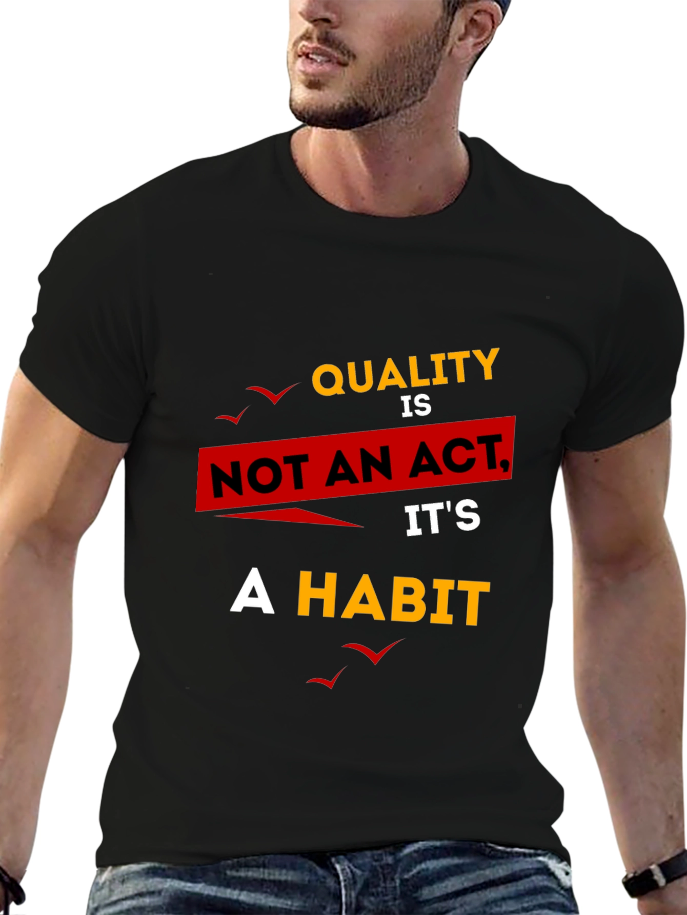 Quality Habit Graphic T-Shirt - Black