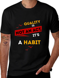 Quality Habit Graphic T-Shirt - Black