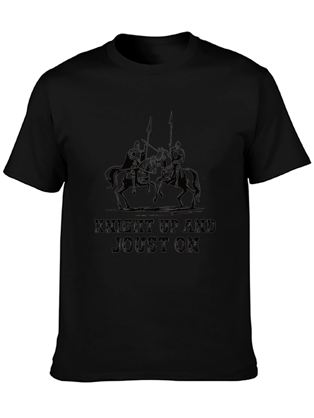 Knight Up and Joust On Black Graphic T-Shirt