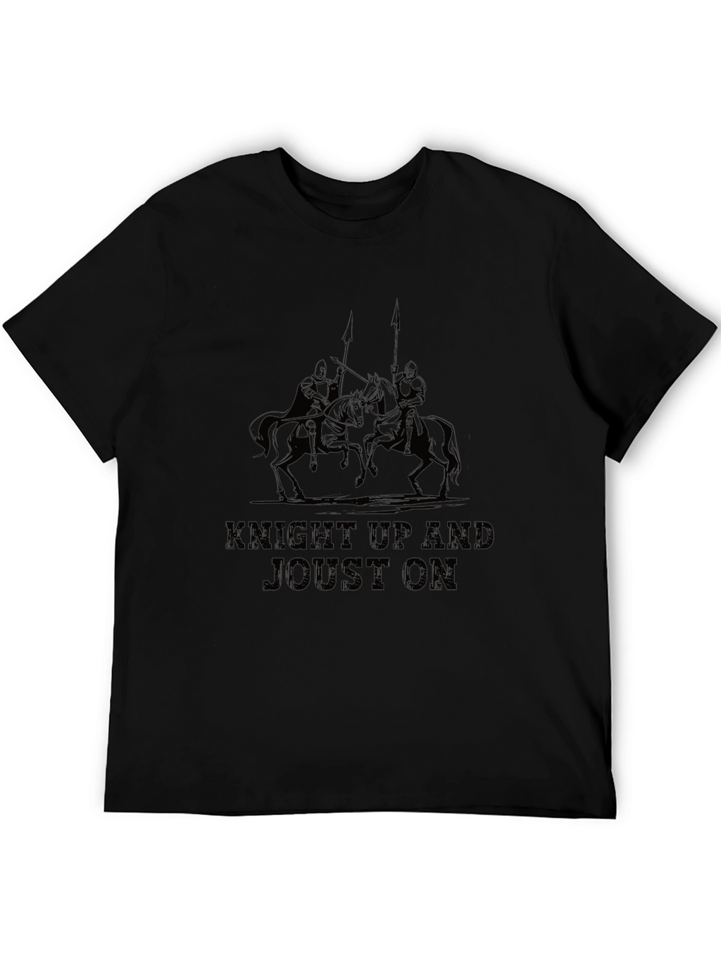 Knight Up and Joust On Black Graphic T-Shirt