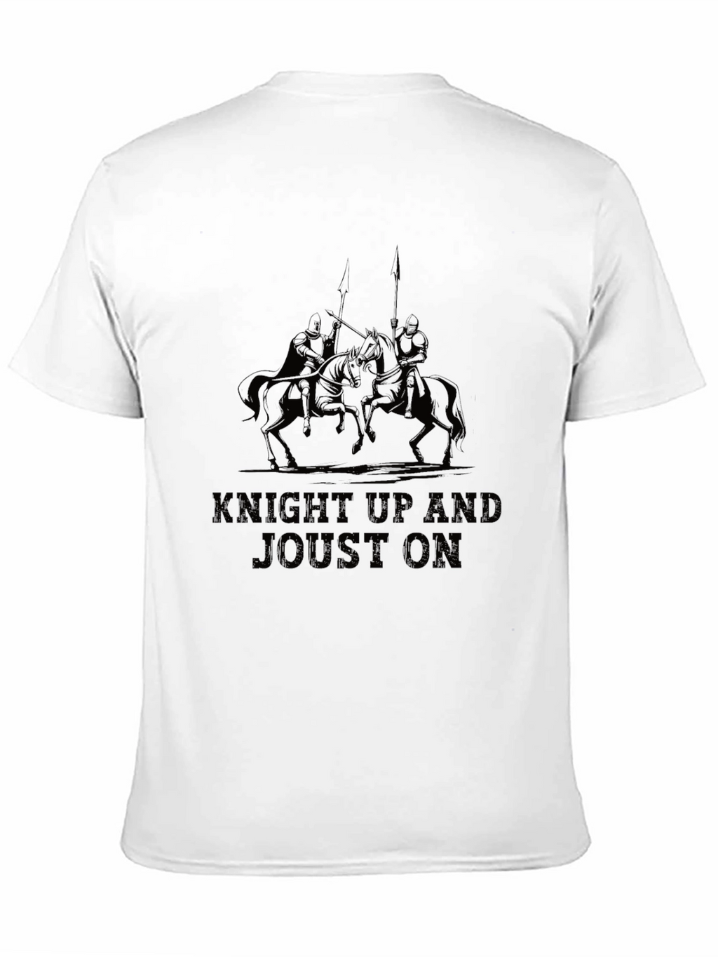 Knight Up and Joust On Black Graphic T-Shirt