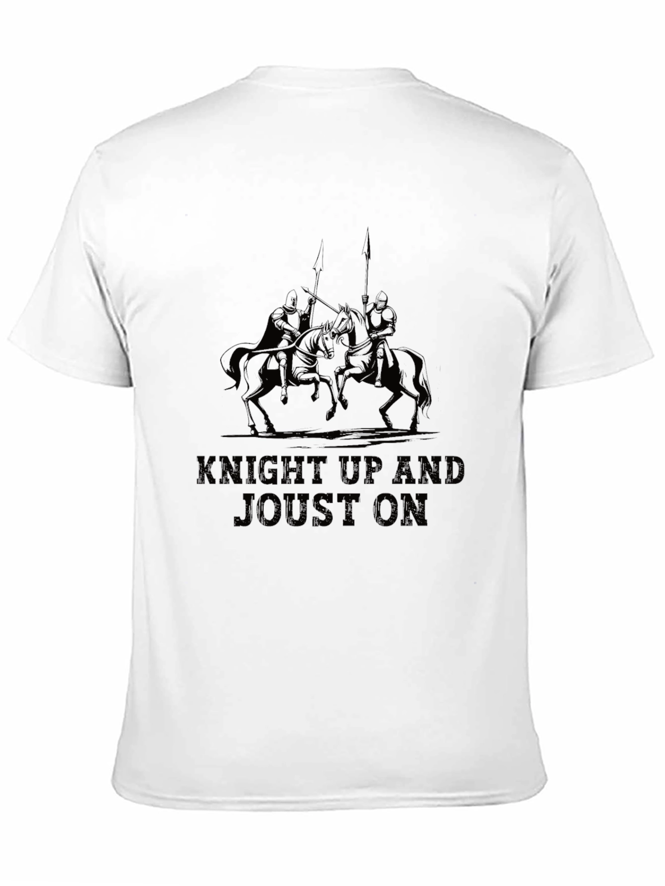 Knight Up and Joust On Black Graphic T-Shirt