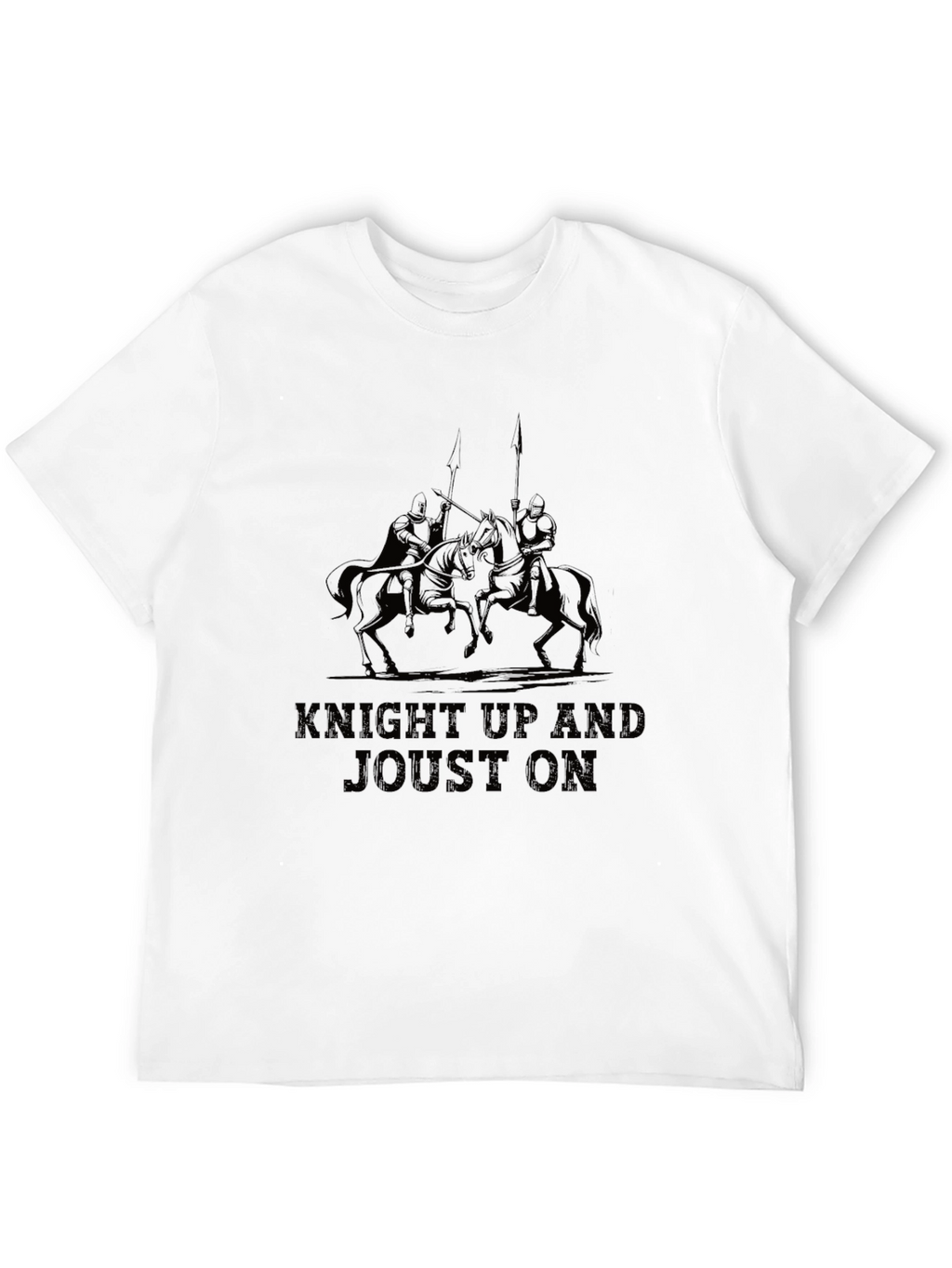 Knight Up and Joust On Black Graphic T-Shirt