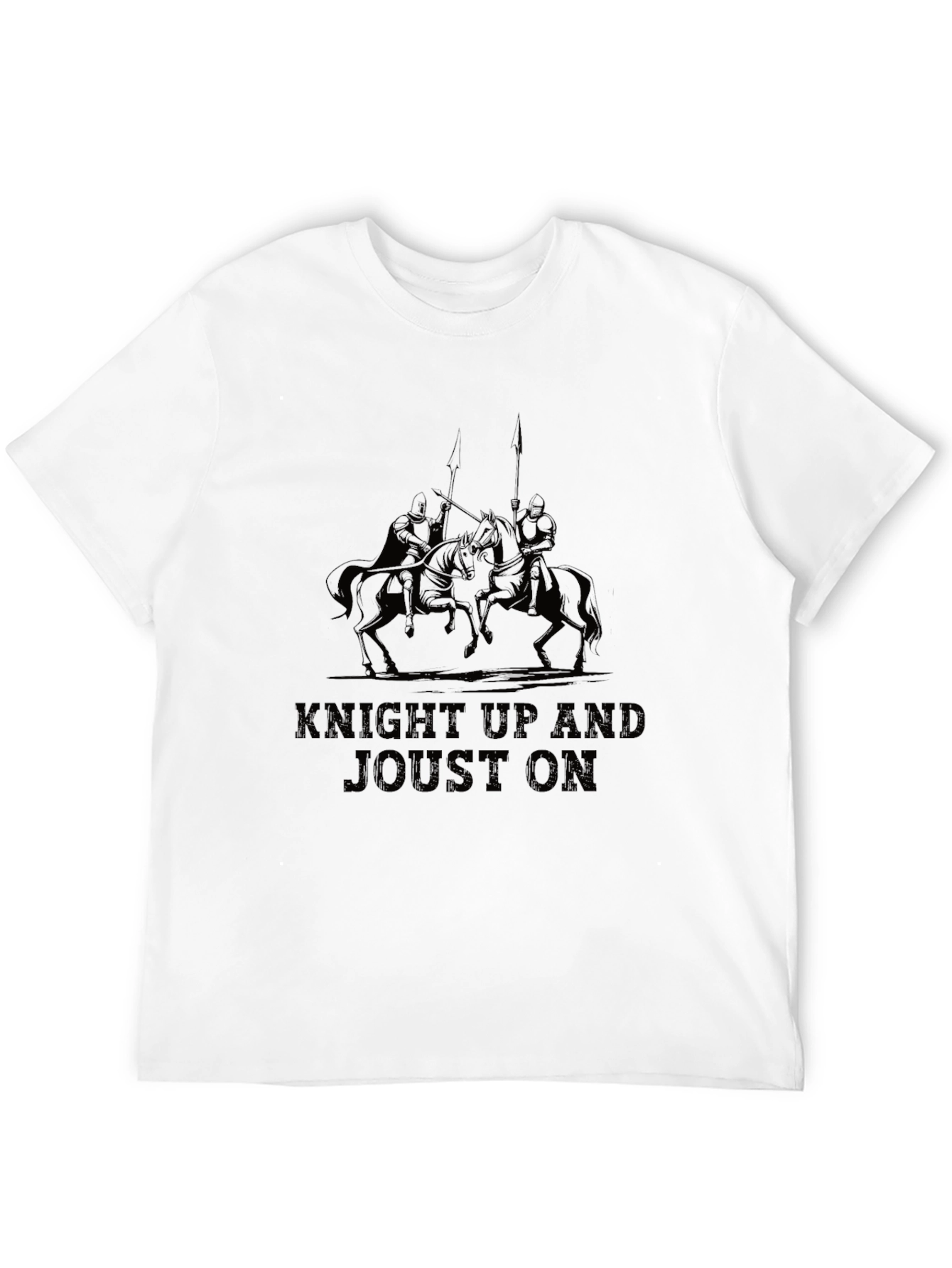 Knight Up and Joust On Black Graphic T-Shirt